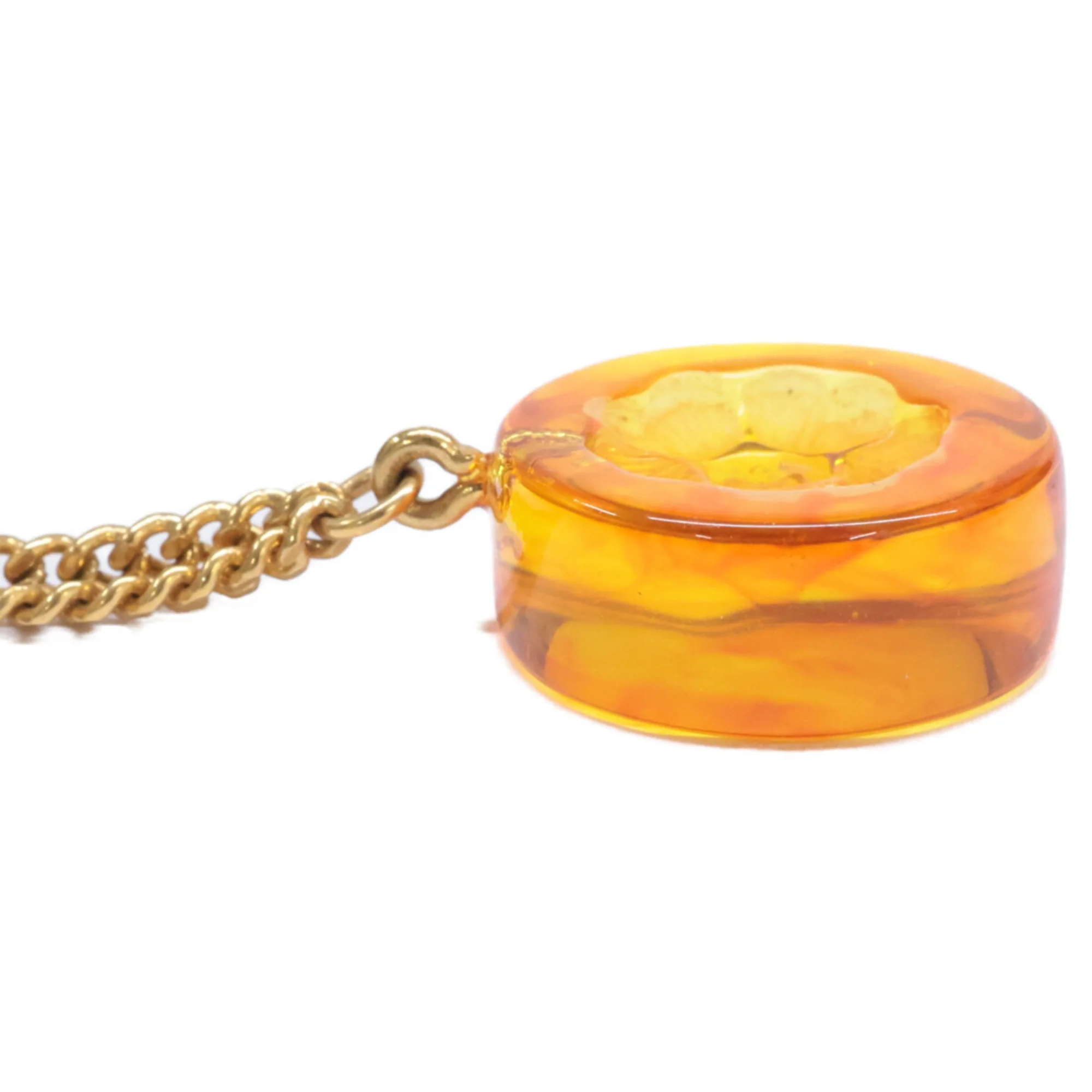 CC Logo Pendant Necklace Gold-Tone Metal - Image 6