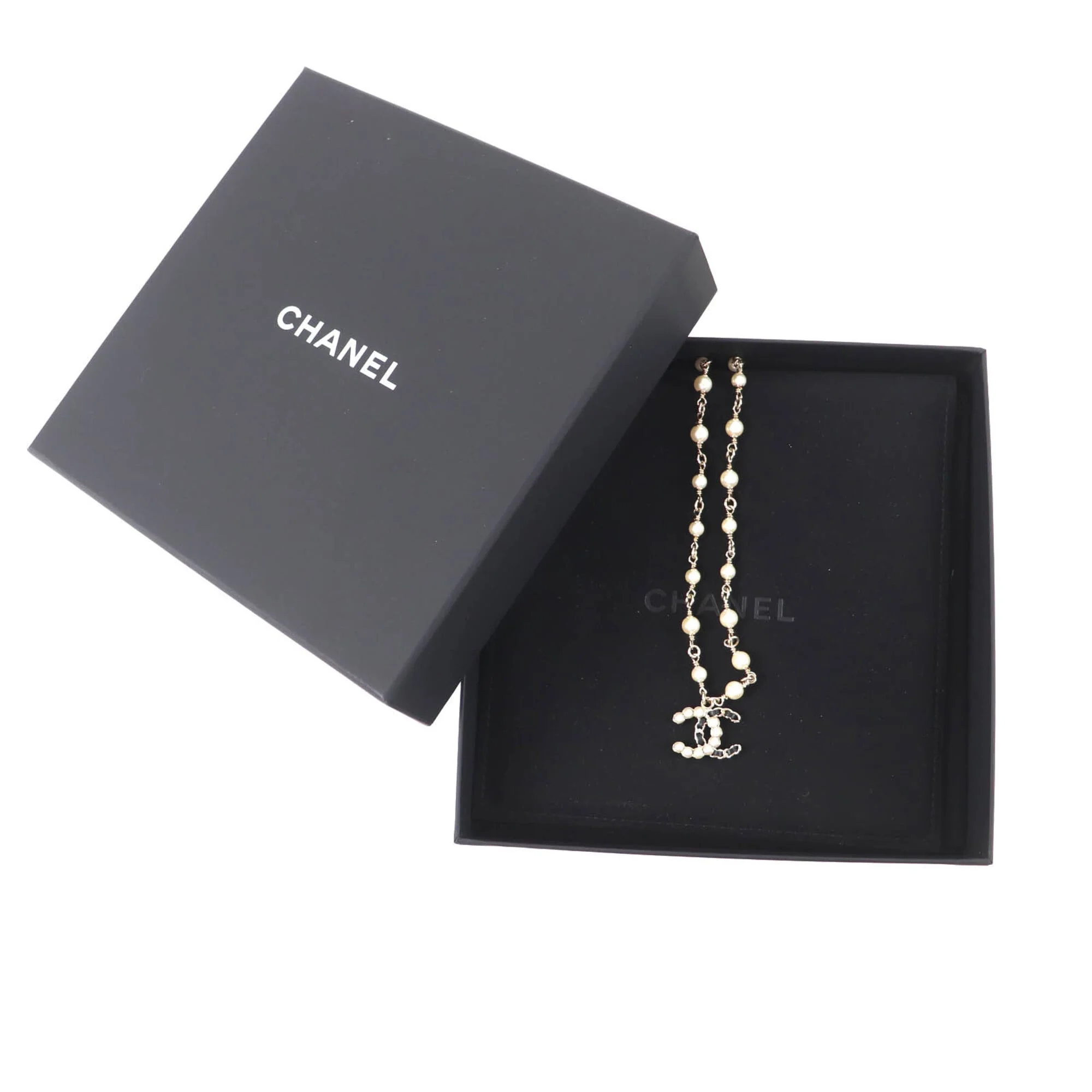 CC Logo Pendant Necklace Gold-Tone Metal - Image 2