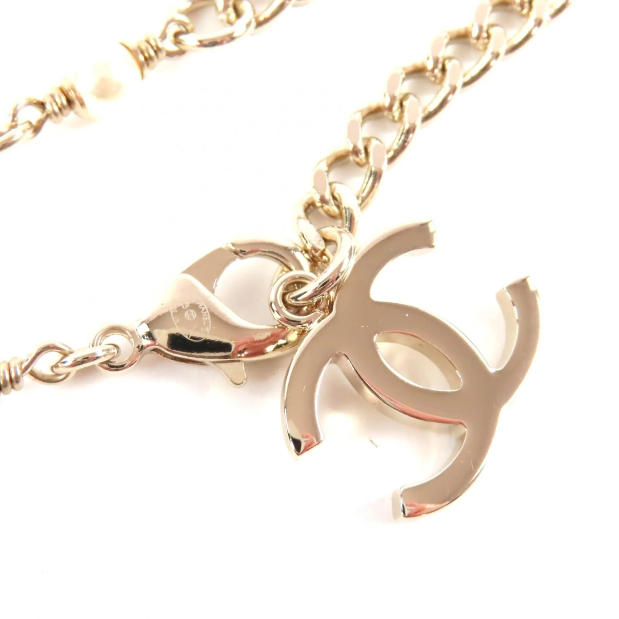 CC Logo Pendant Necklace Gold-Tone Metal - Image 8