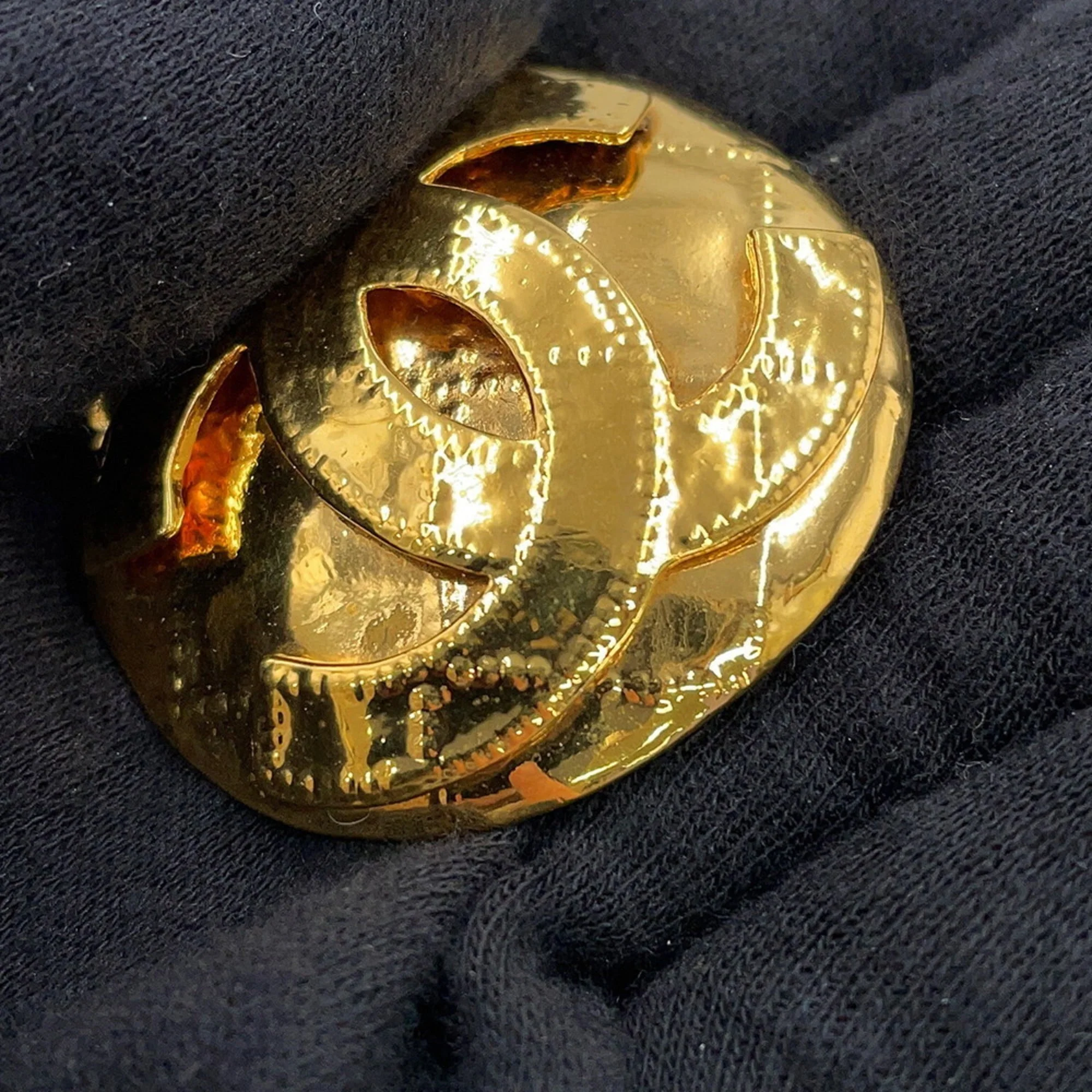 CC Logo Pendant Necklace Gold-Tone Metal - Image 6