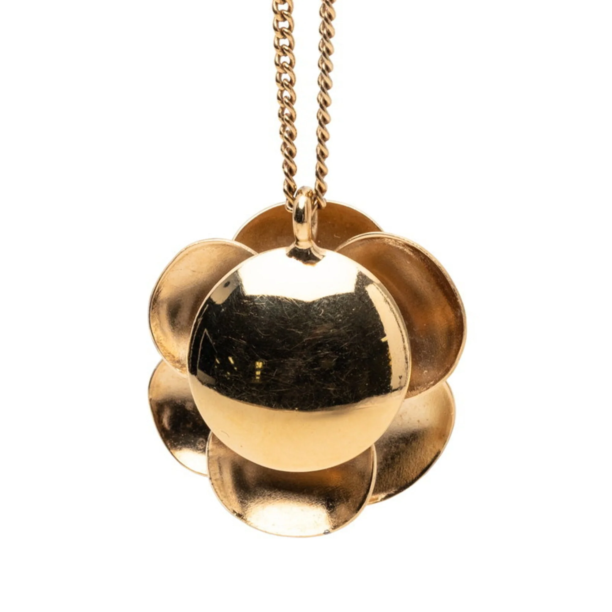 CC Logo Pendant Necklace Gold-Tone Metal - Image 2
