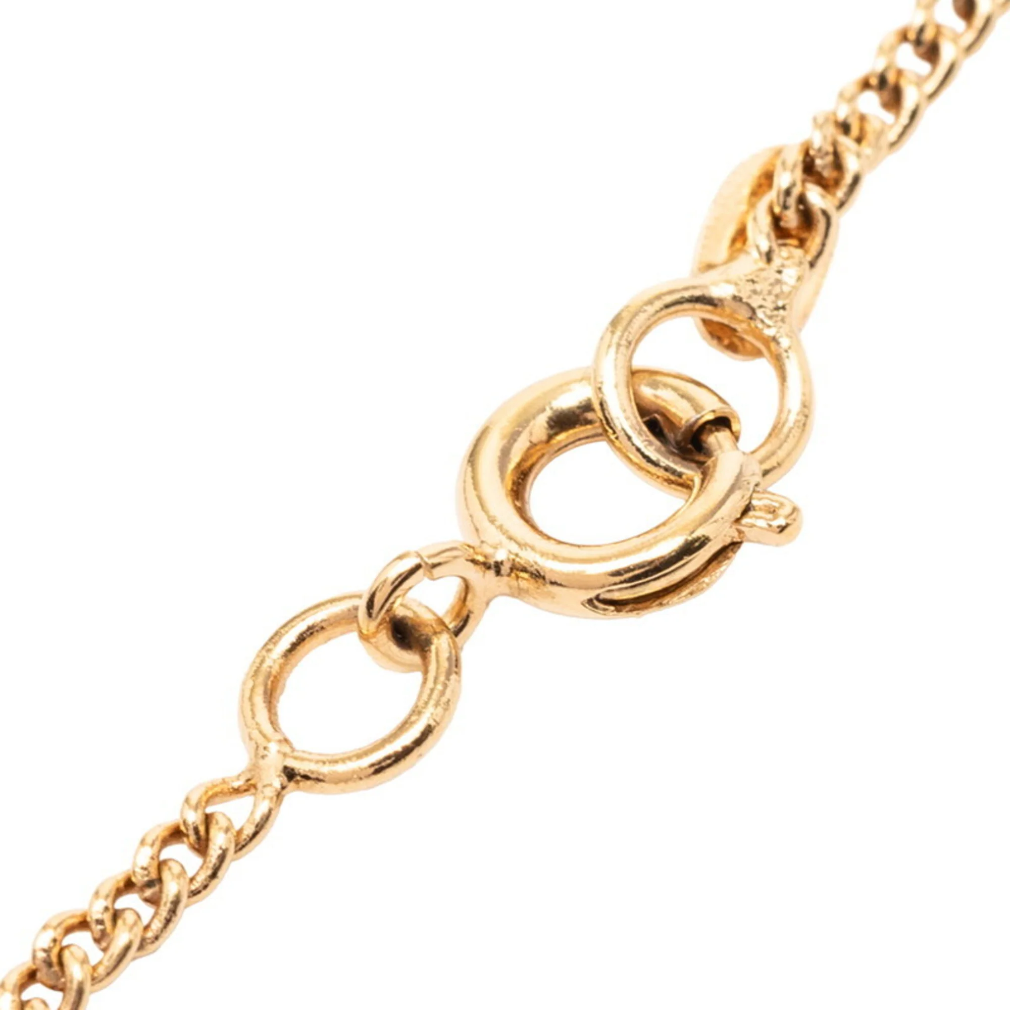 CC Logo Pendant Necklace Gold-Tone Metal - Image 4