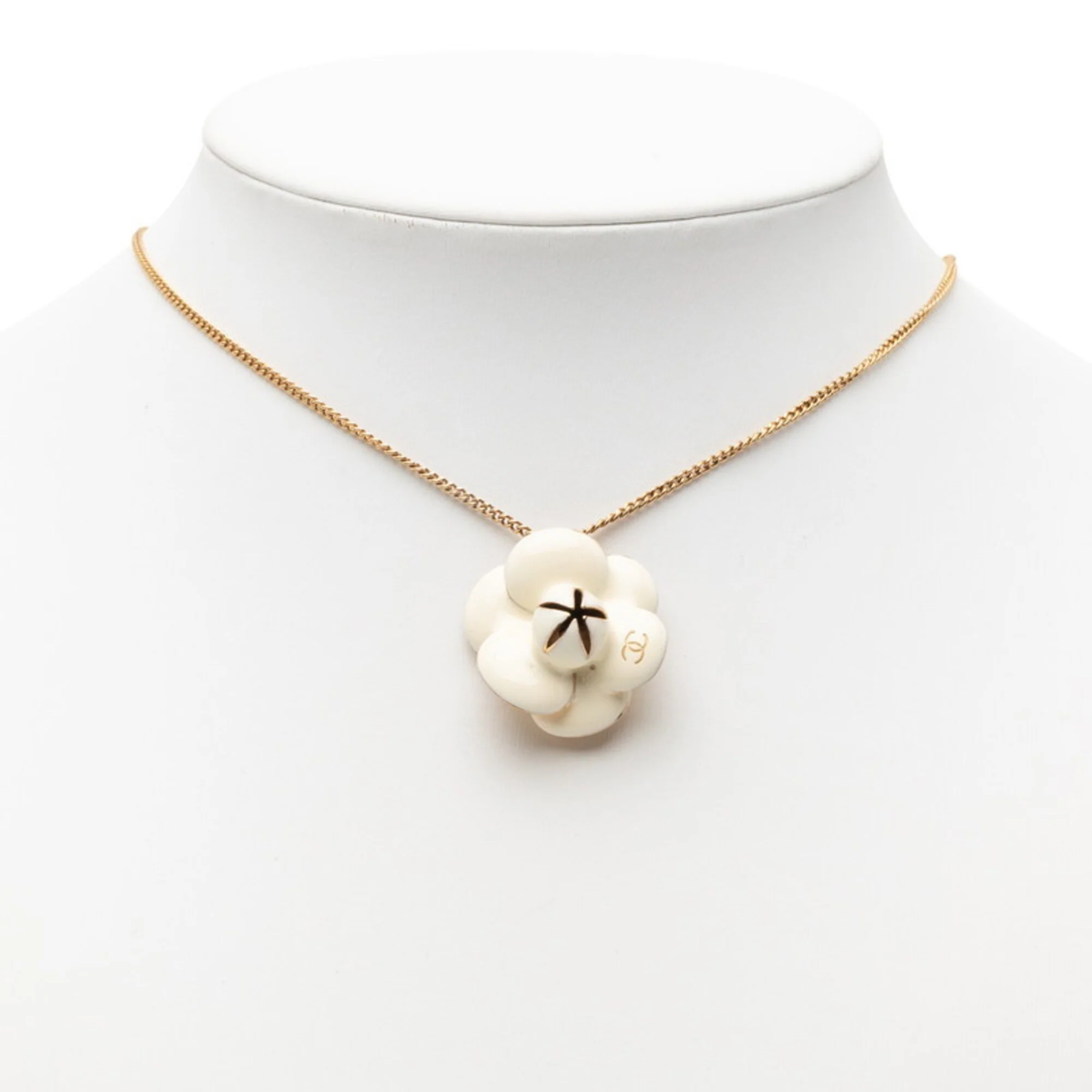 CC Logo Pendant Necklace Gold-Tone Metal - Image 6