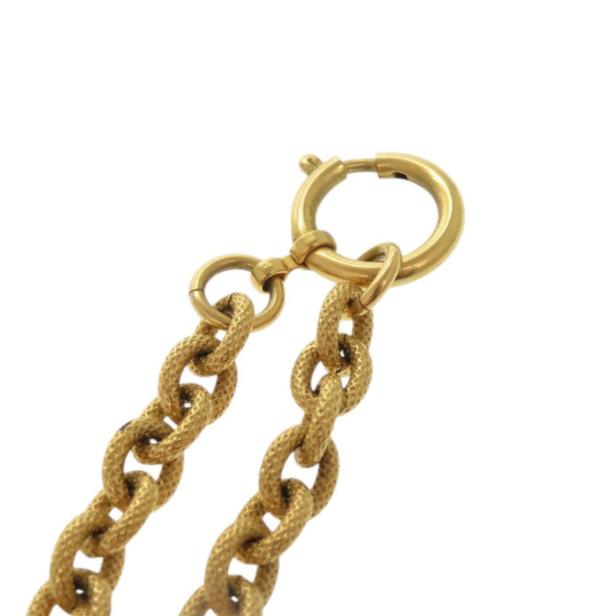 CC Logo Pendant Necklace Gold-Tone Metal - Image 6