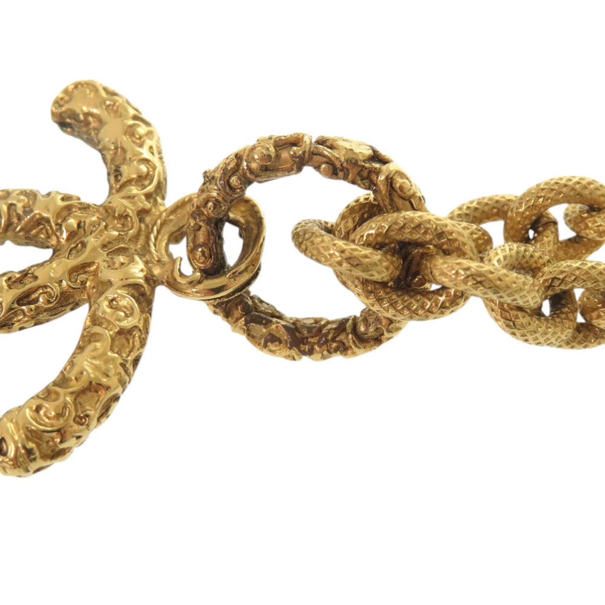 CC Logo Pendant Necklace Gold-Tone Metal - Image 8
