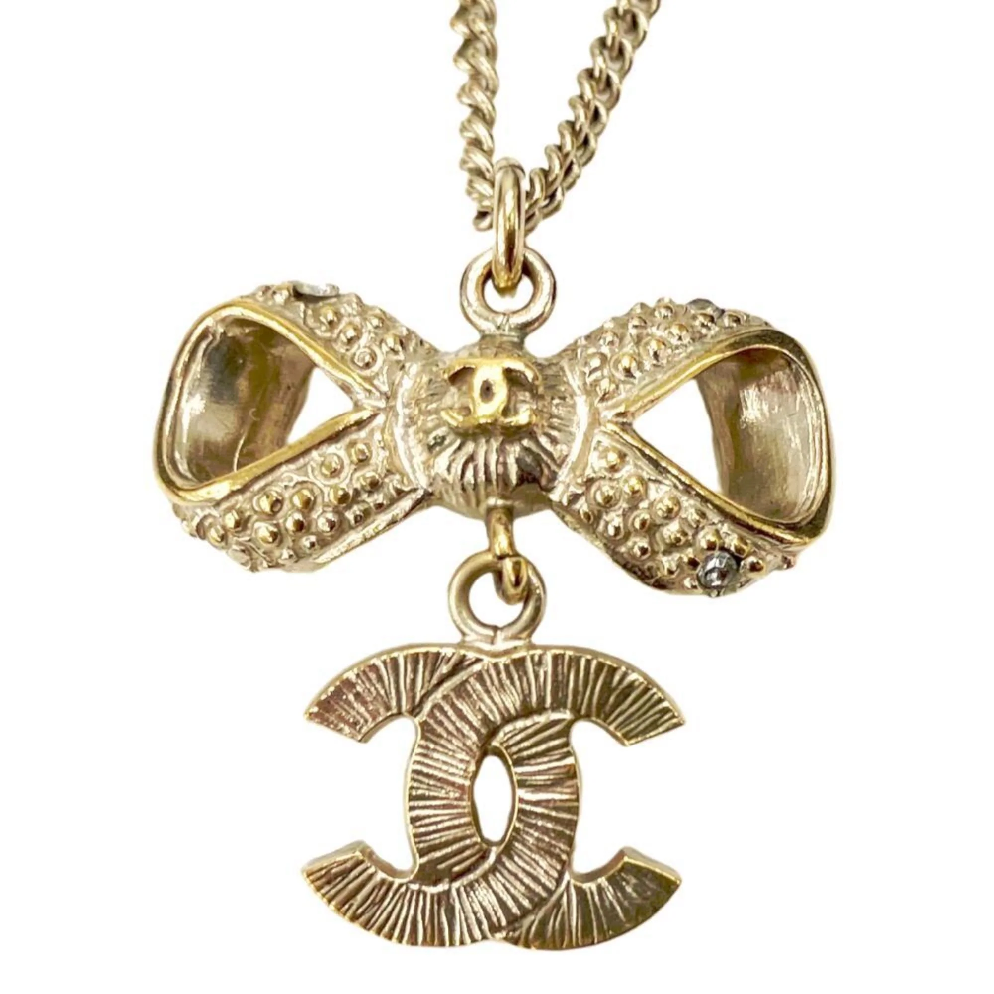 CC Logo Pendant Necklace Metal - Image 5