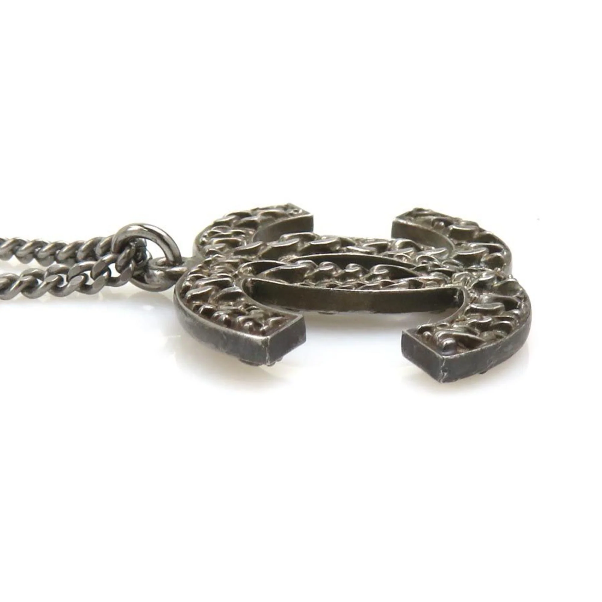 CC Logo Pendant Necklace Metal - Image 2