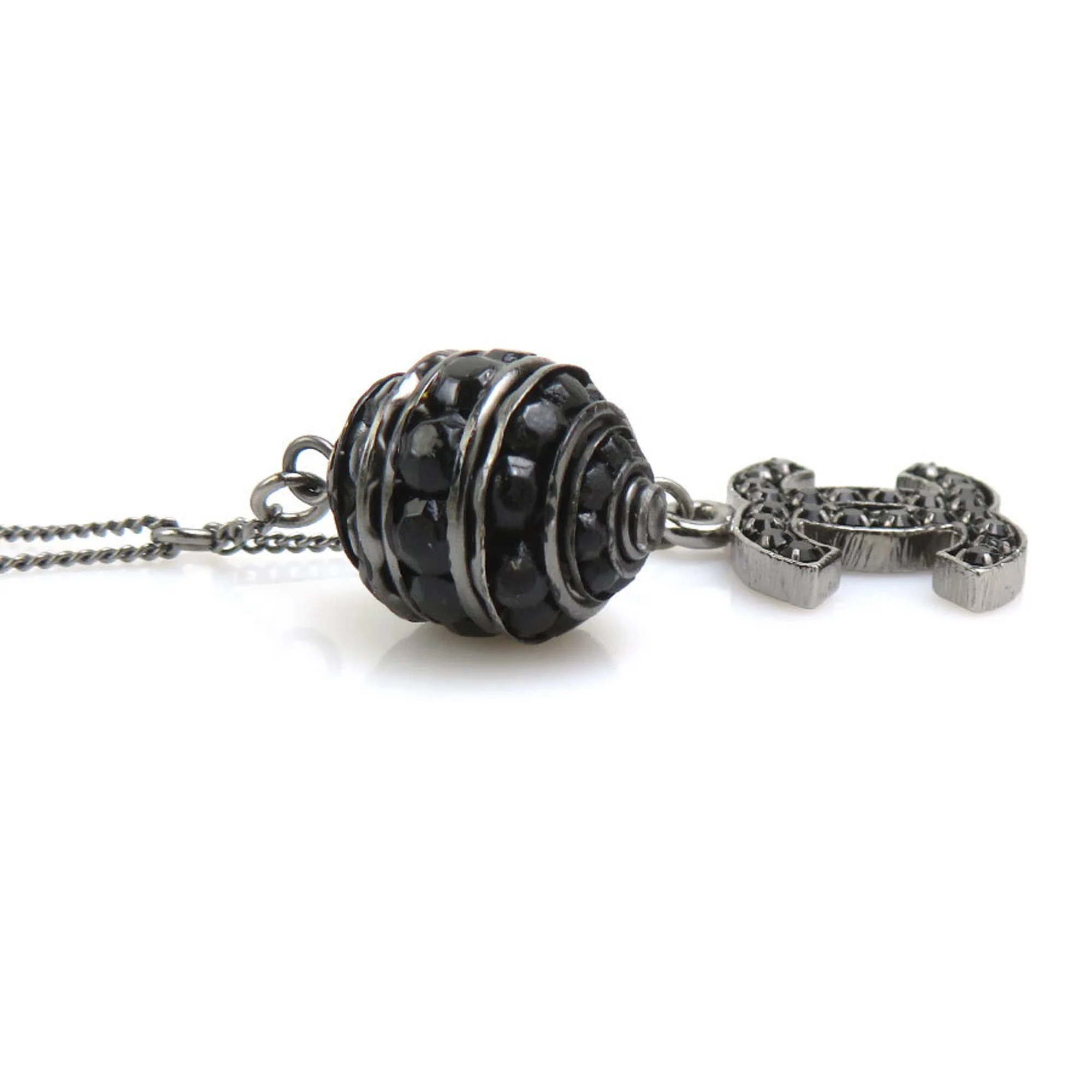 CC Logo Pendant Necklace Metal - Image 2
