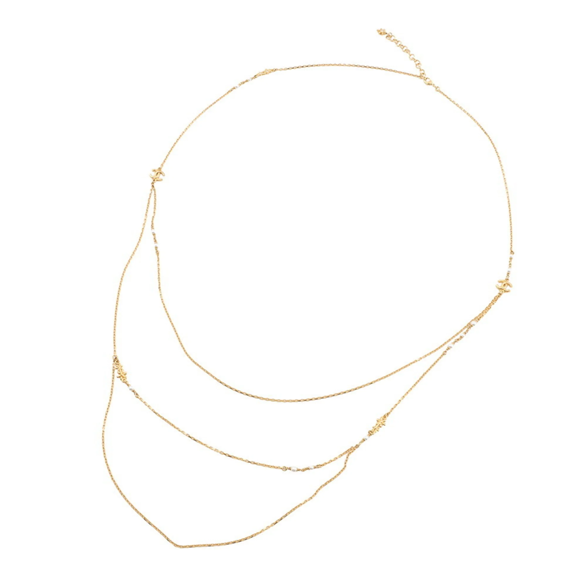 CC Logo Pendant Necklace Metal - Image 3