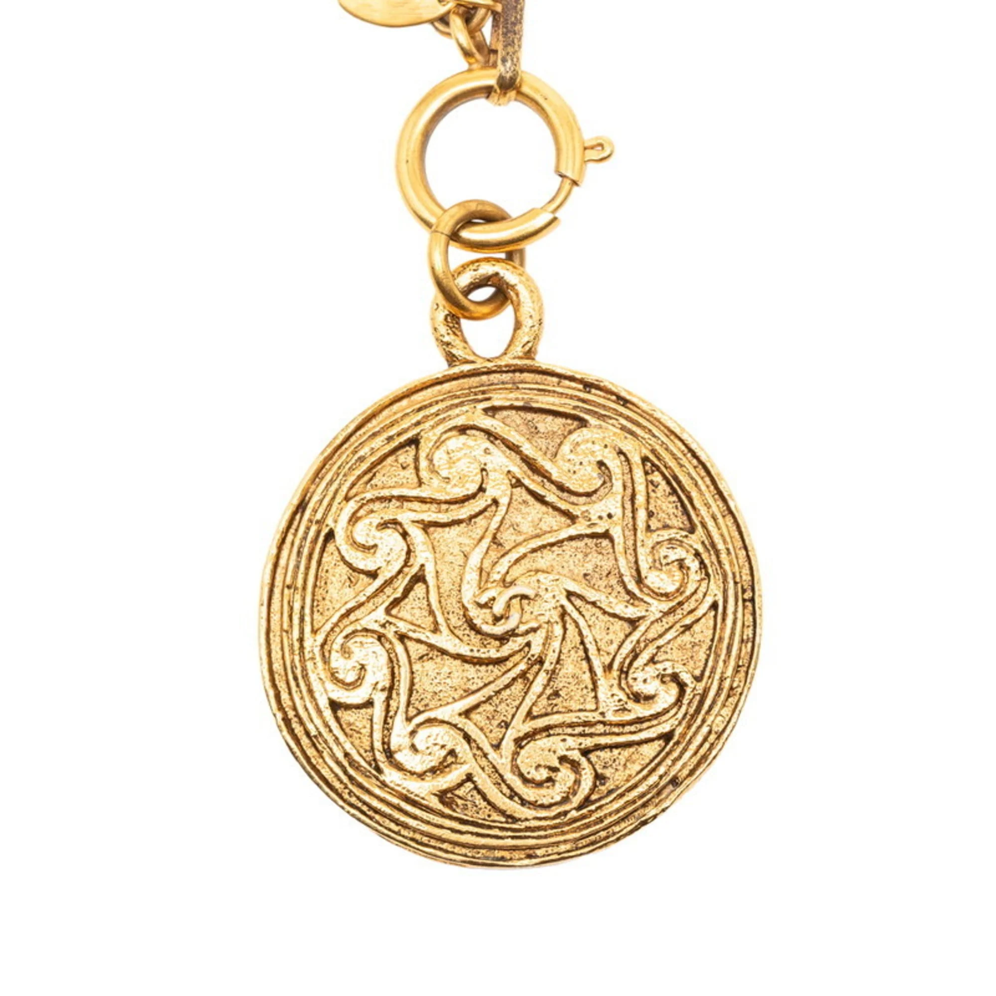 CC Logo Pendant Necklace Metal