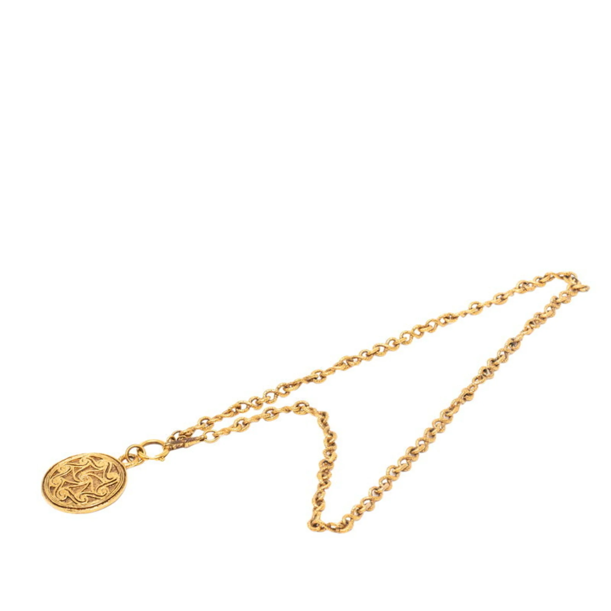 CC Logo Pendant Necklace Metal - Image 3