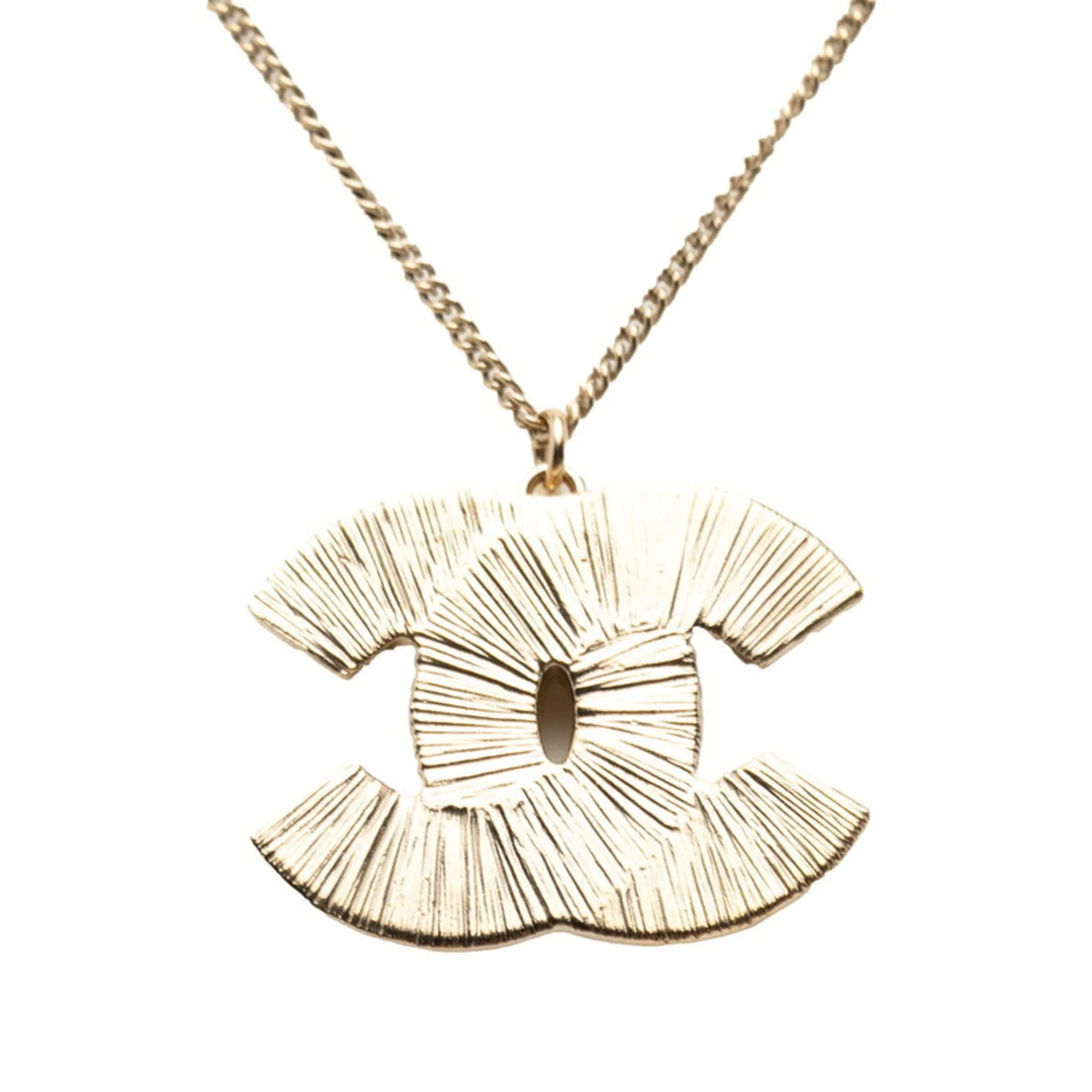 CC Logo Pendant Necklace Metal - Image 3