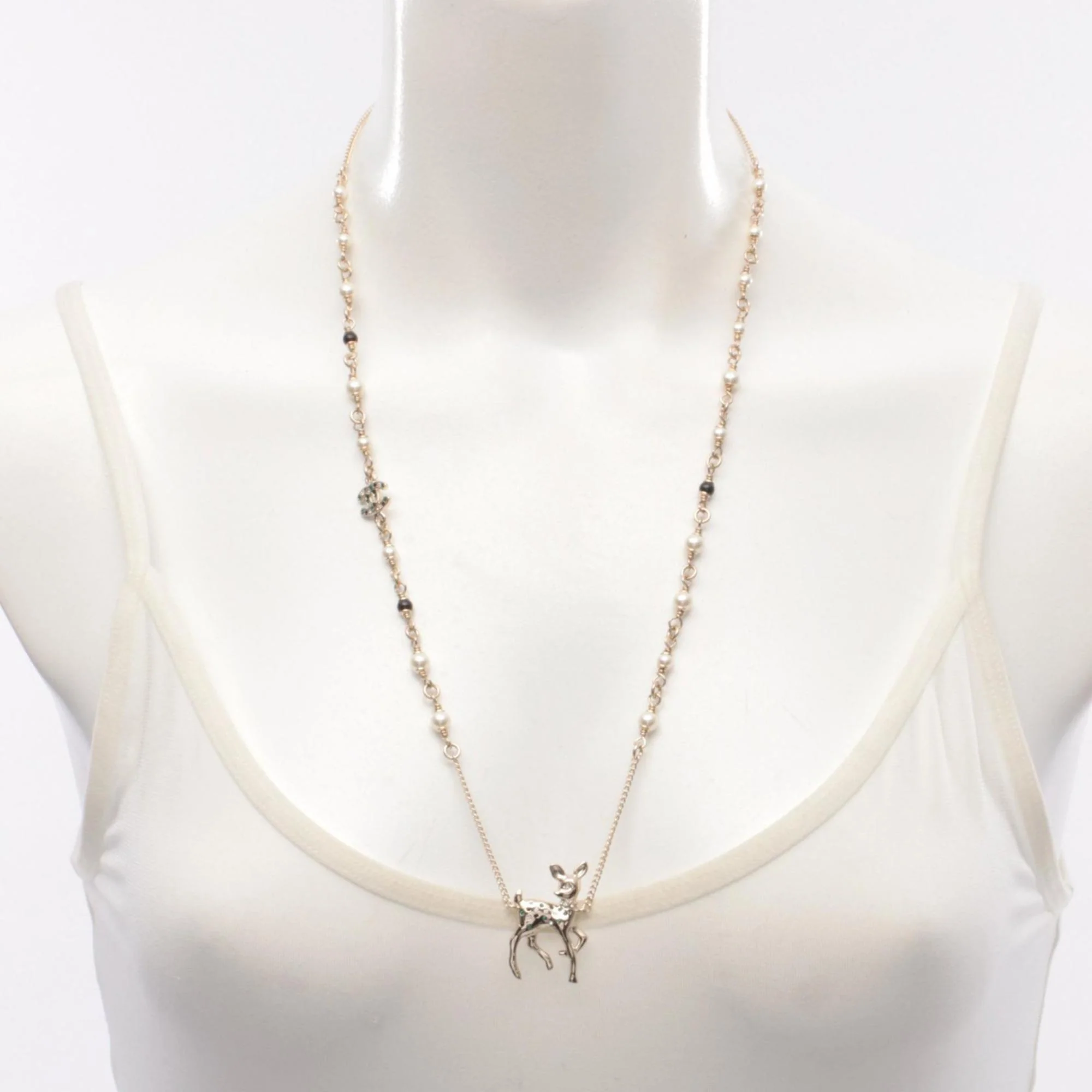 CC Logo Pendant Necklace Metal - Image 5
