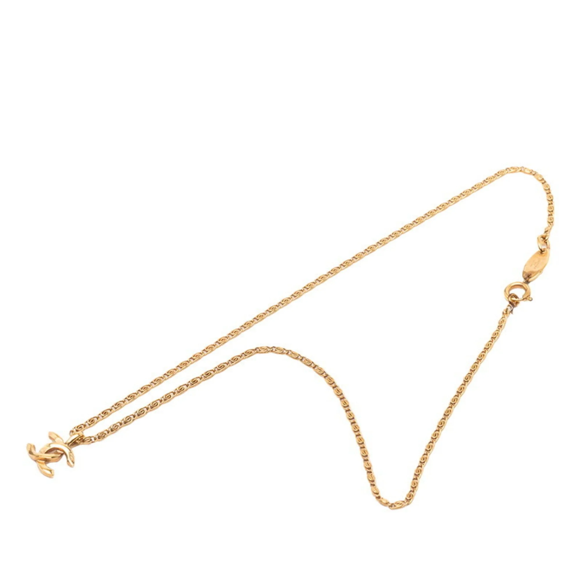 CC Logo Pendant Necklace Metal - Image 3