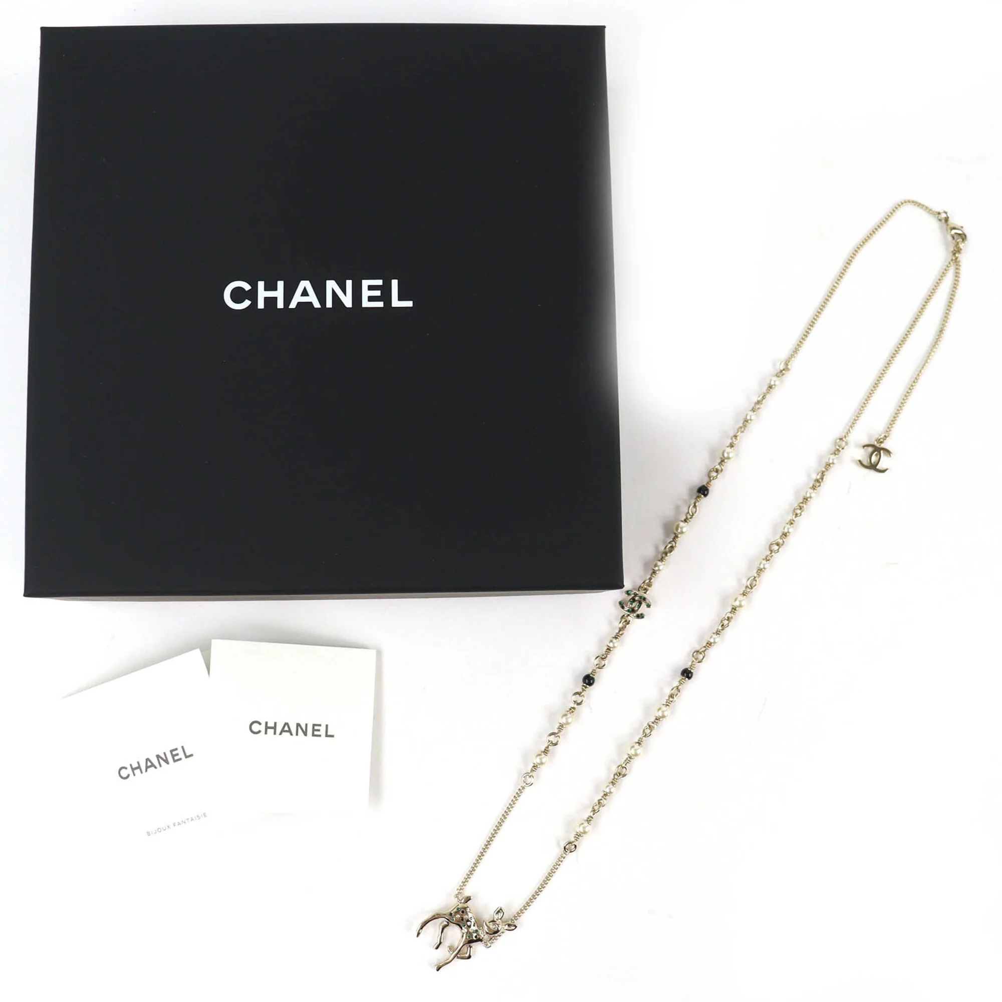 CC Logo Pendant Necklace Metal - Image 2
