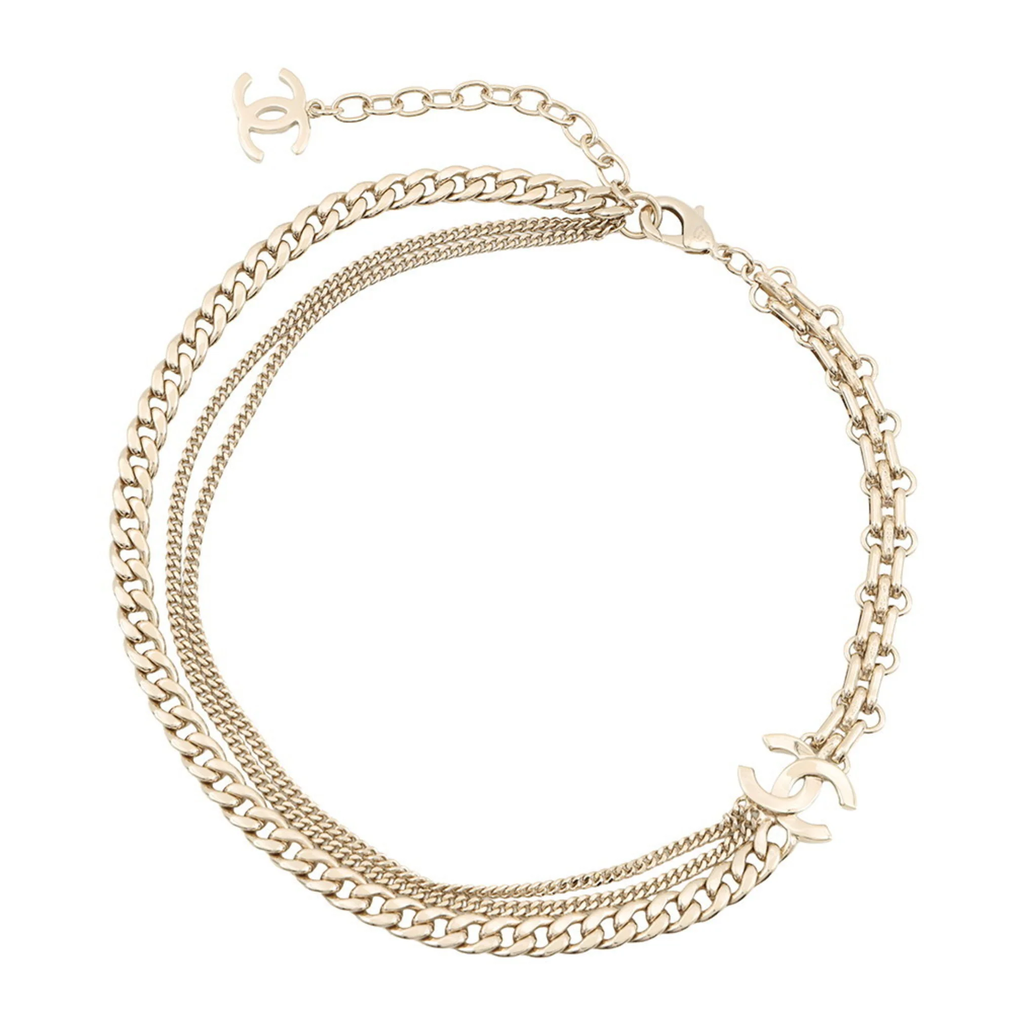CC Logo Pendant Necklace Metal - Image 3