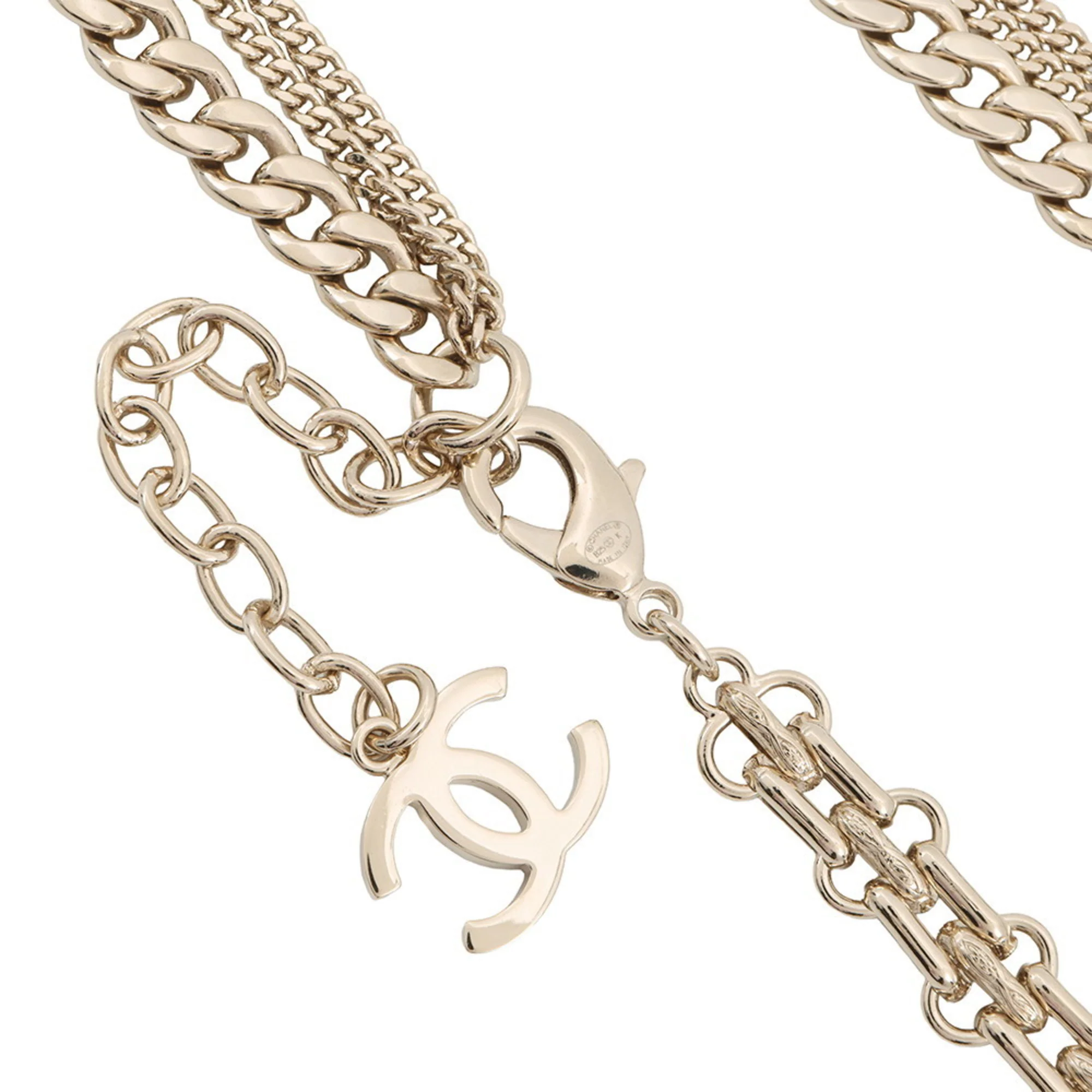 CC Logo Pendant Necklace Metal - Image 5
