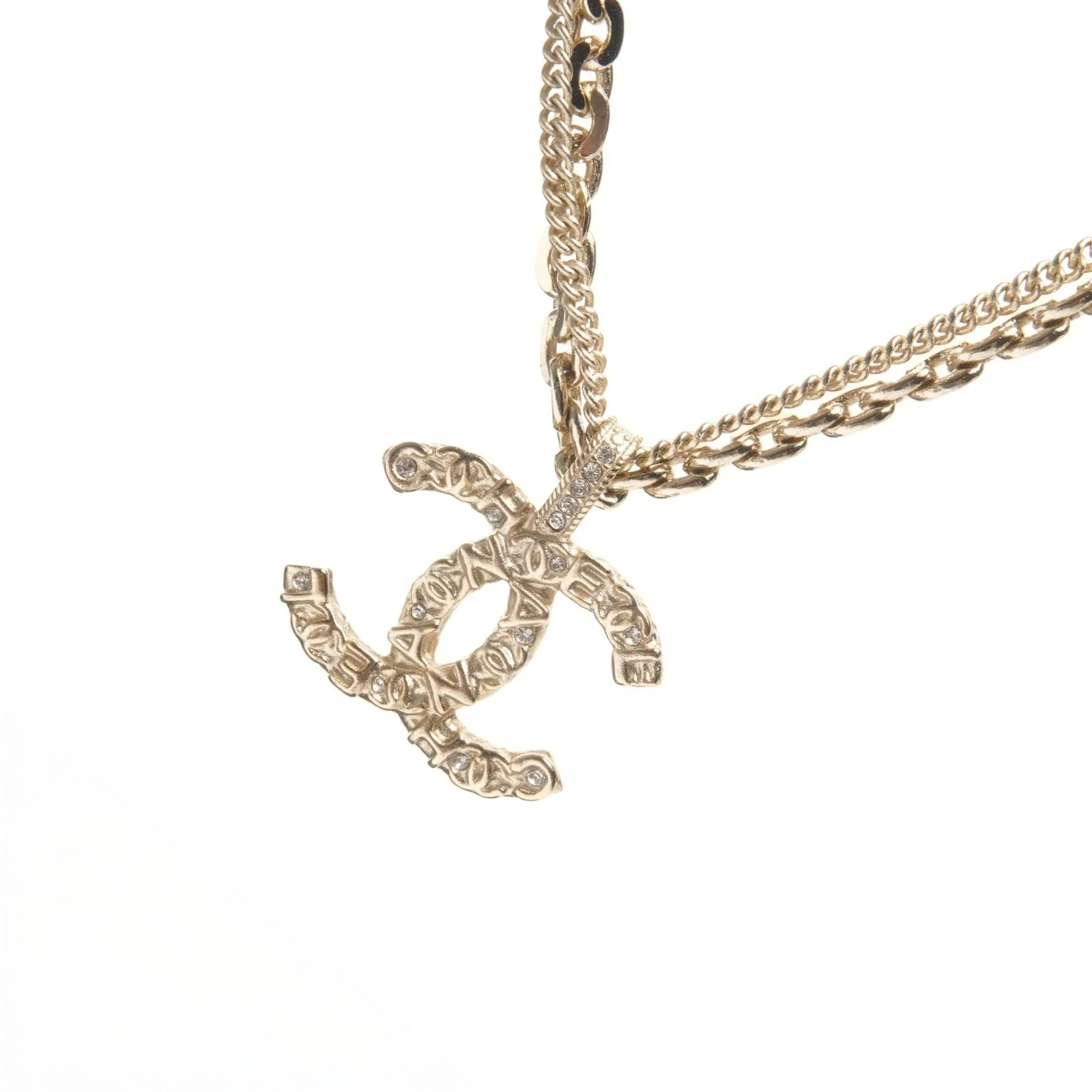 CC Logo Pendant Necklace Metal - Image 3