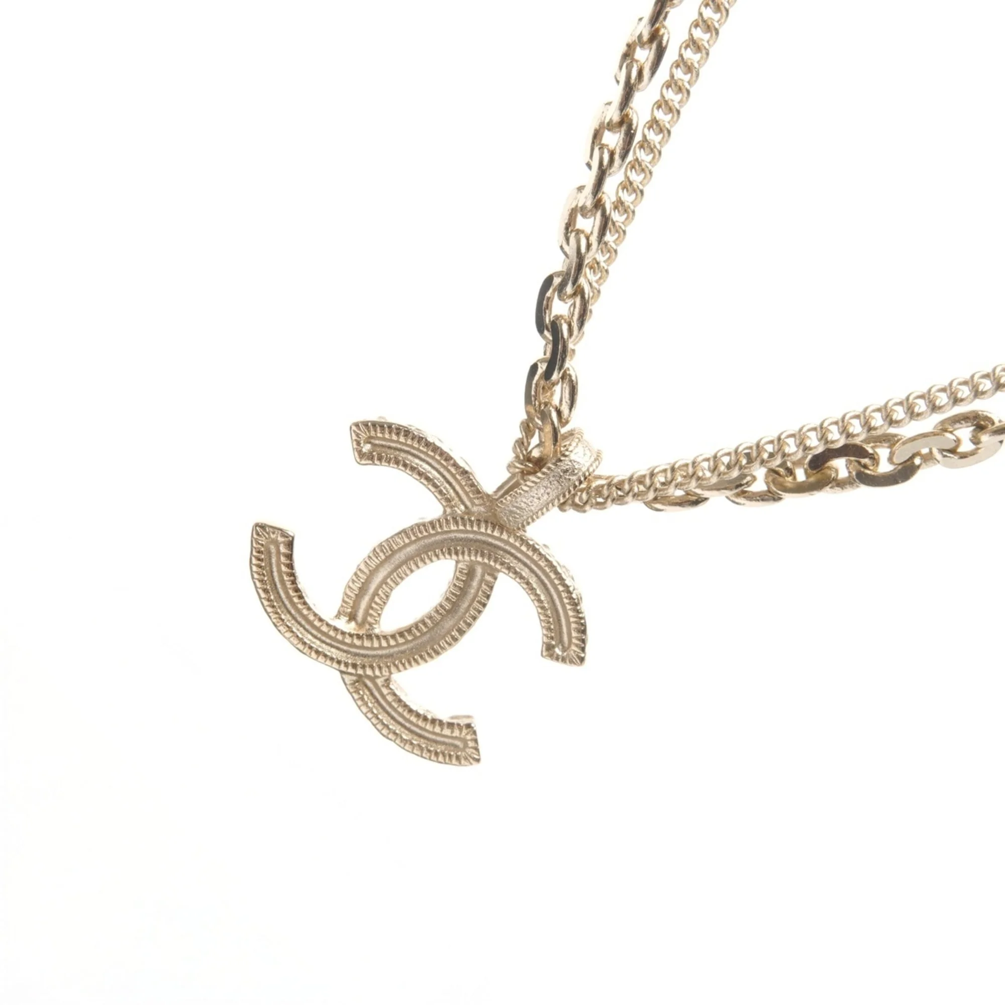 CC Logo Pendant Necklace Metal - Image 8