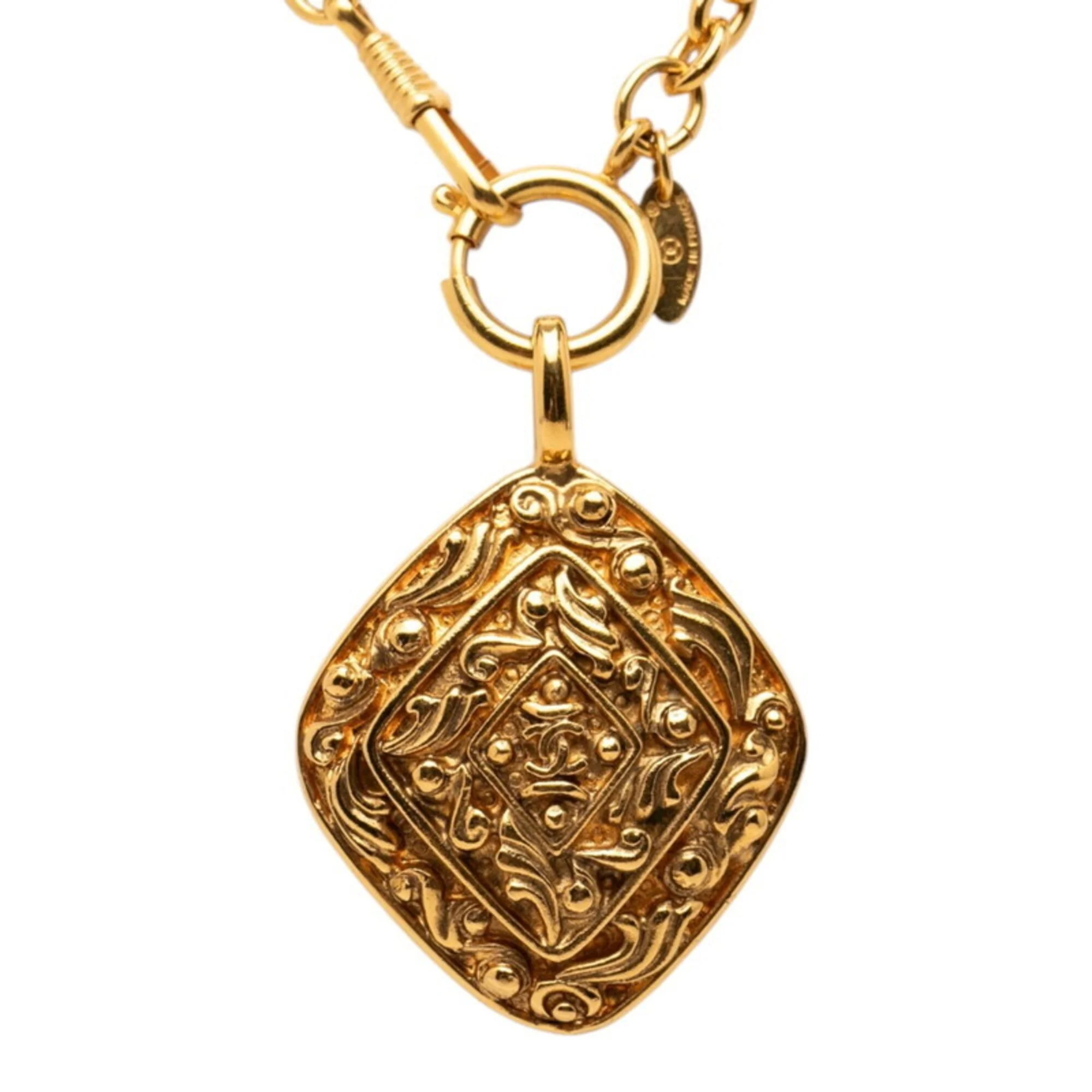 CC Logo Pendant Necklace Metal