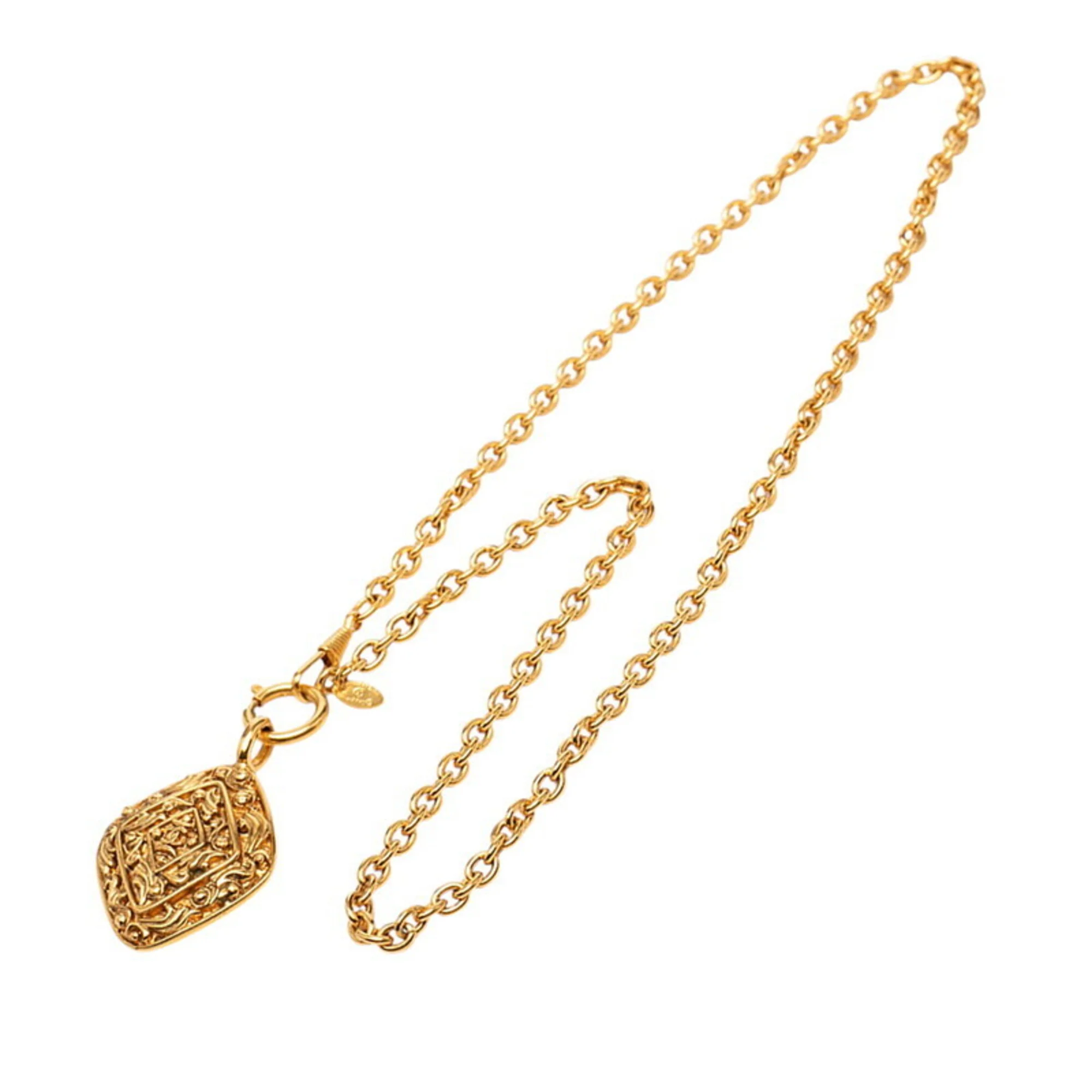 CC Logo Pendant Necklace Metal - Image 3