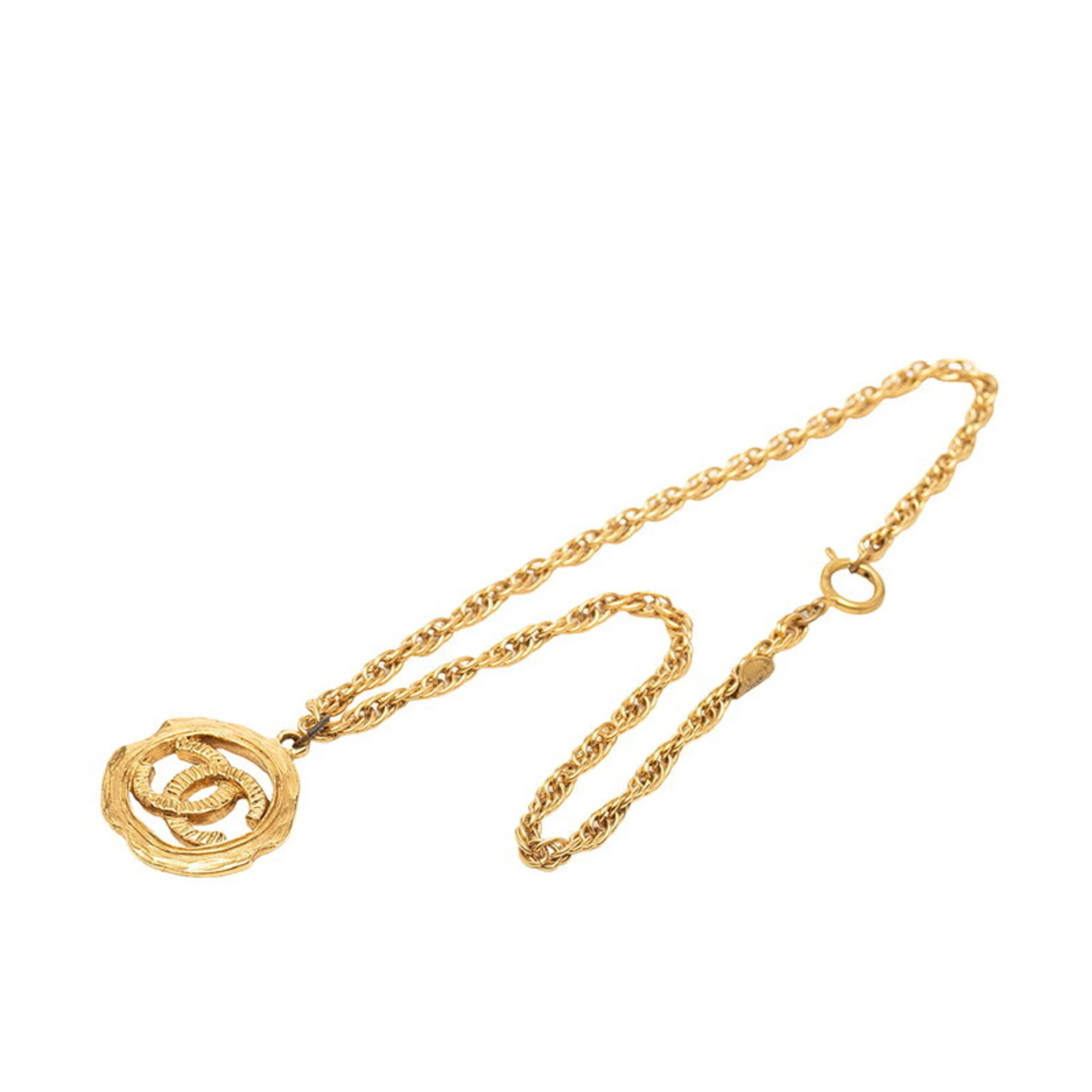 CC Logo Pendant Necklace Metal - Image 3