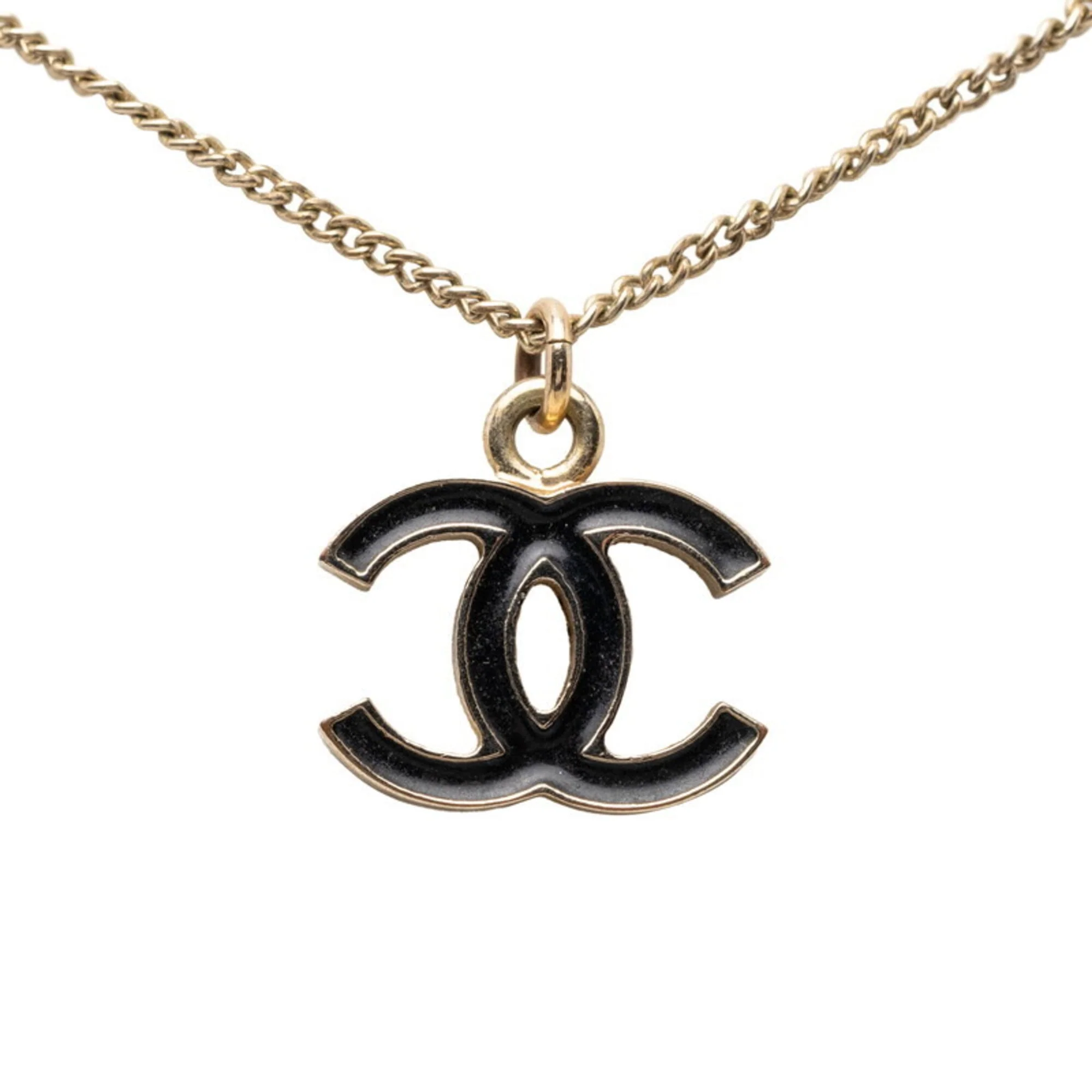 CC Logo Pendant Necklace Metal - Image 3