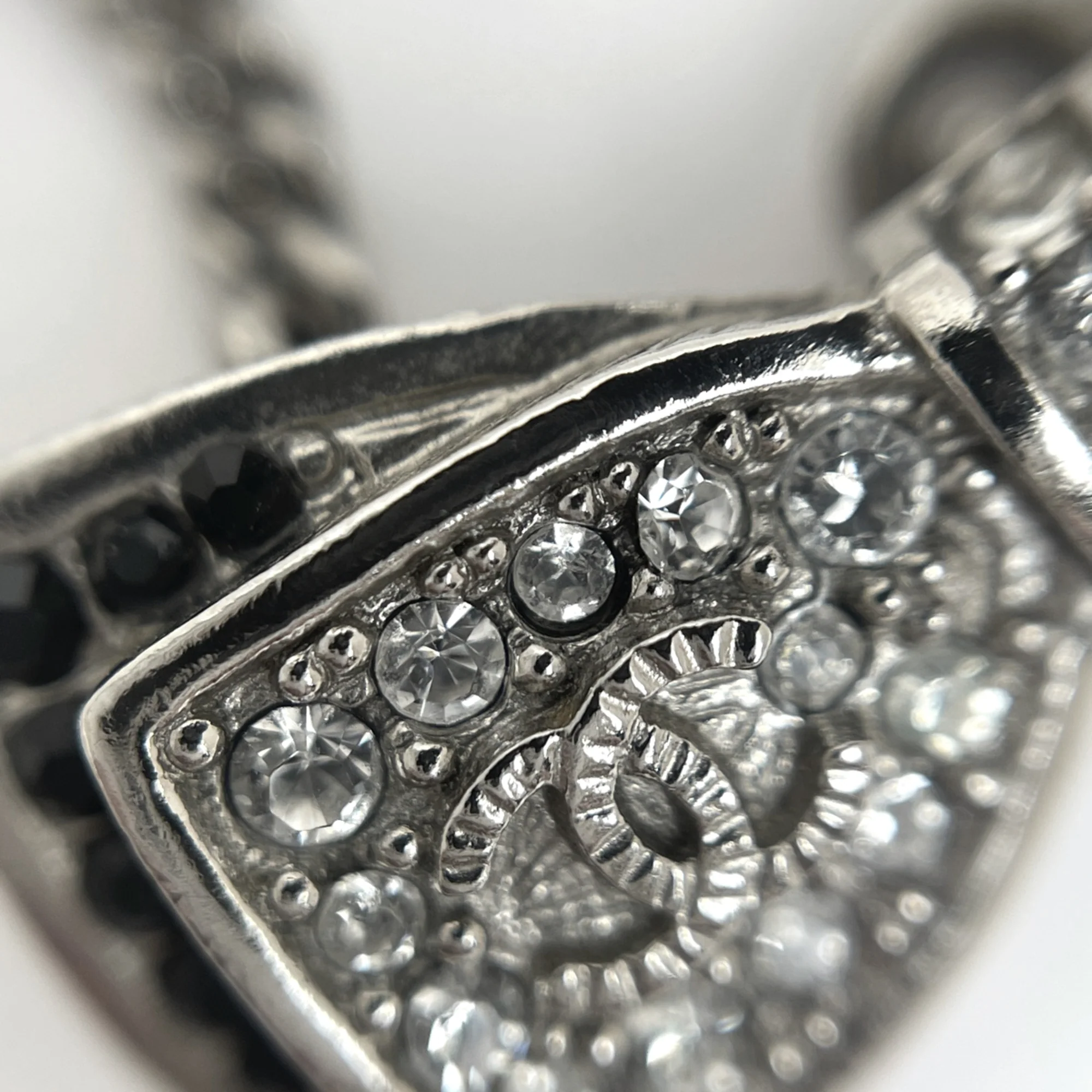 CC Logo Pendant Necklace Silver-Tone Metal - Image 4