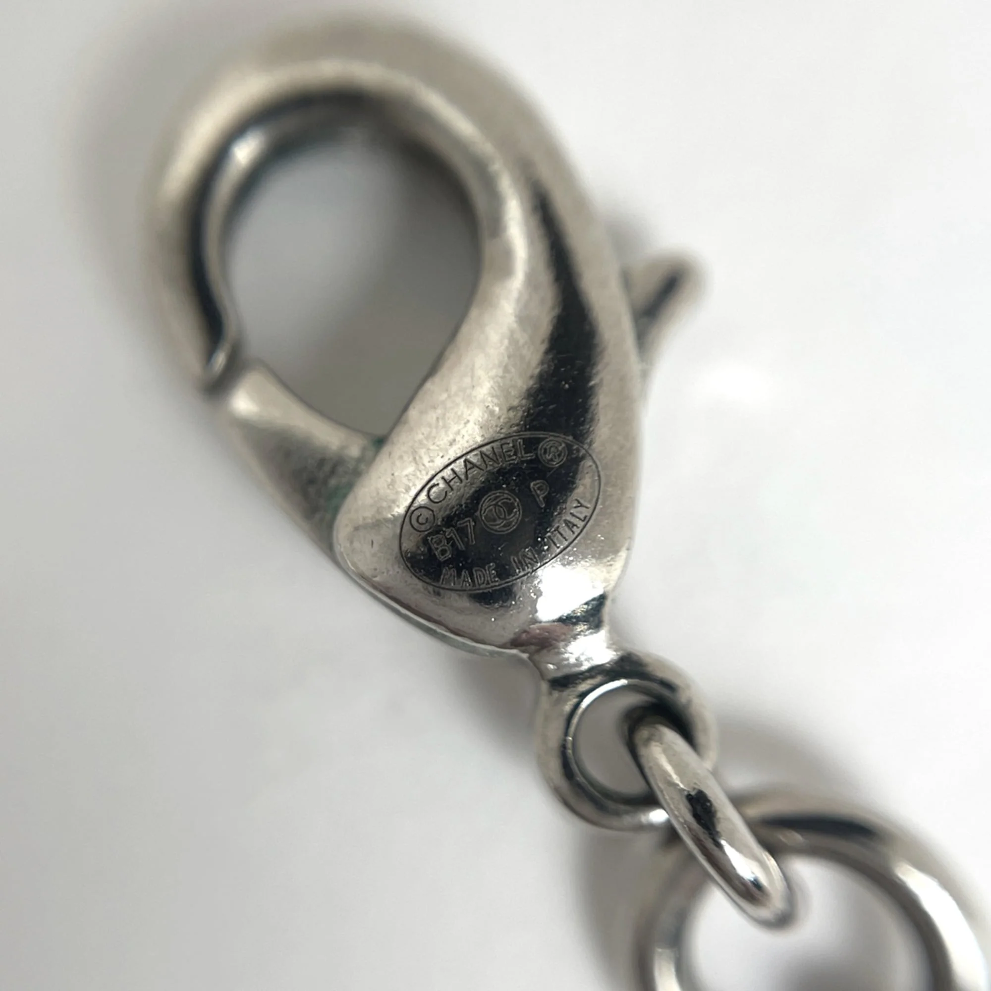 CC Logo Pendant Necklace Silver-Tone Metal - Image 6