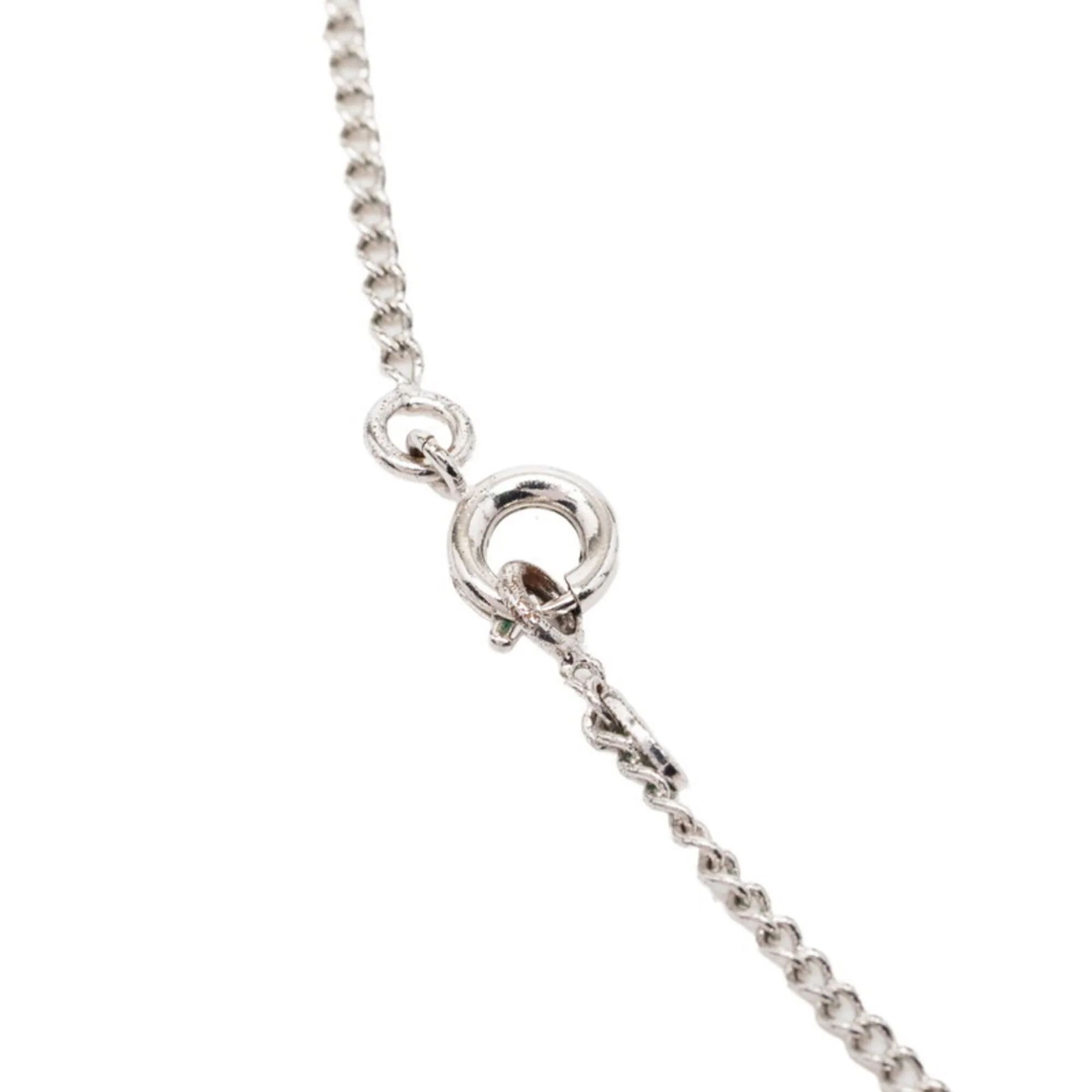 CC Logo Pendant Necklace Silver-Tone Metal - Image 5