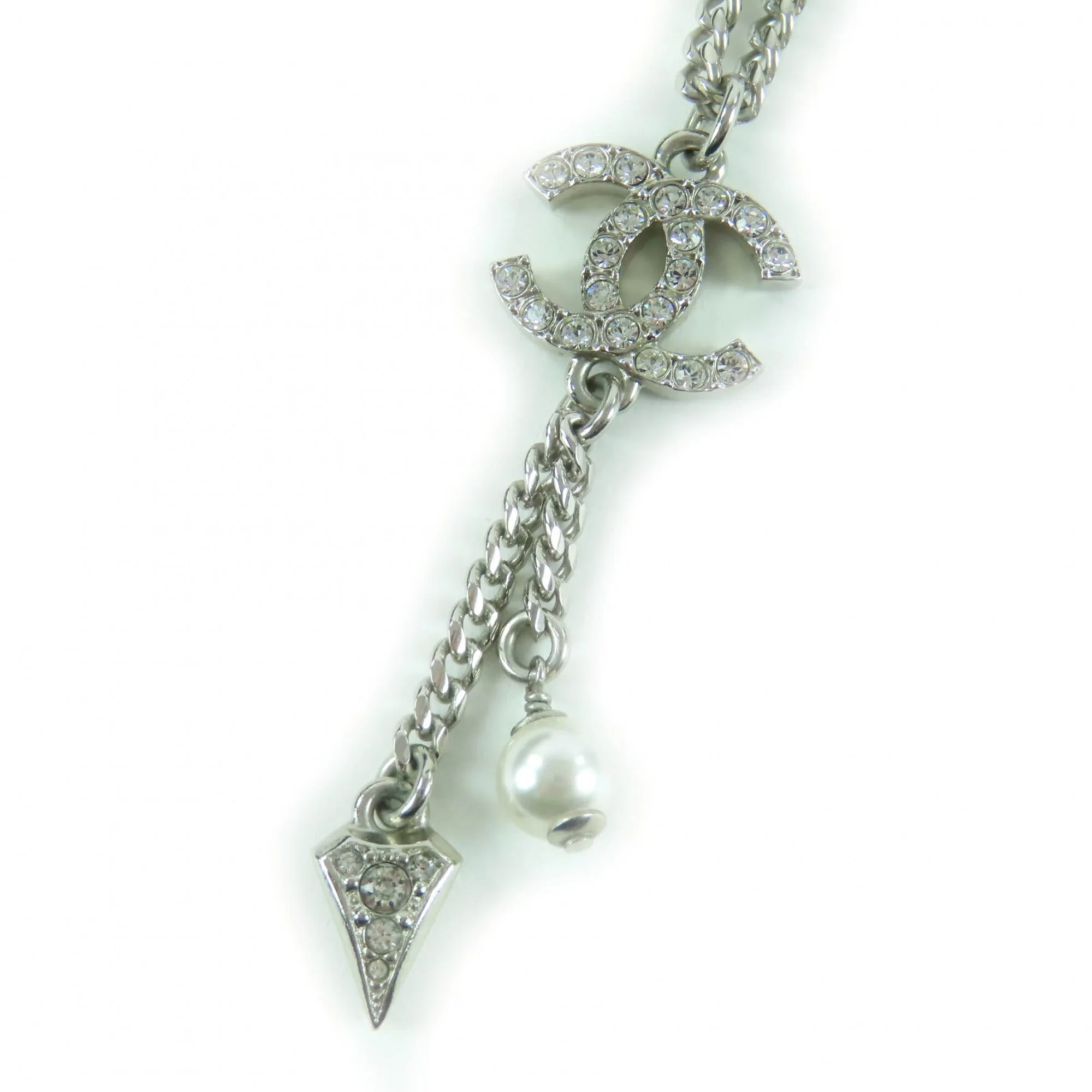 CC Logo Pendant Necklace Sterling Silver