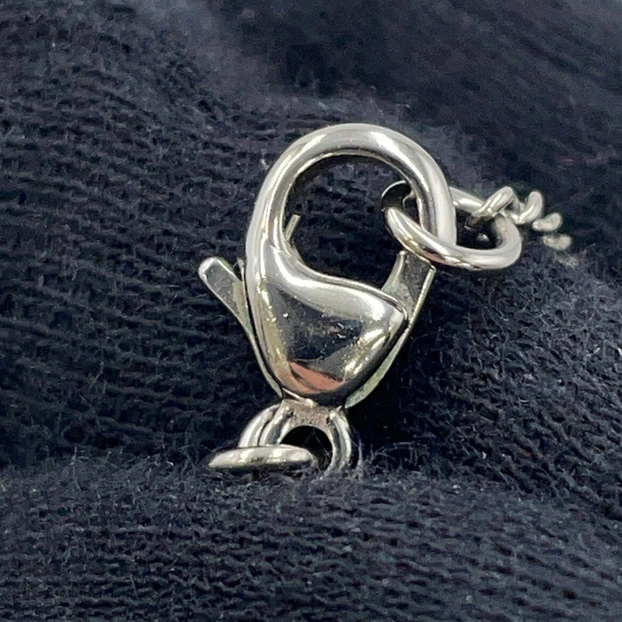 CC Logo Pendant Necklace Sterling Silver - Image 7