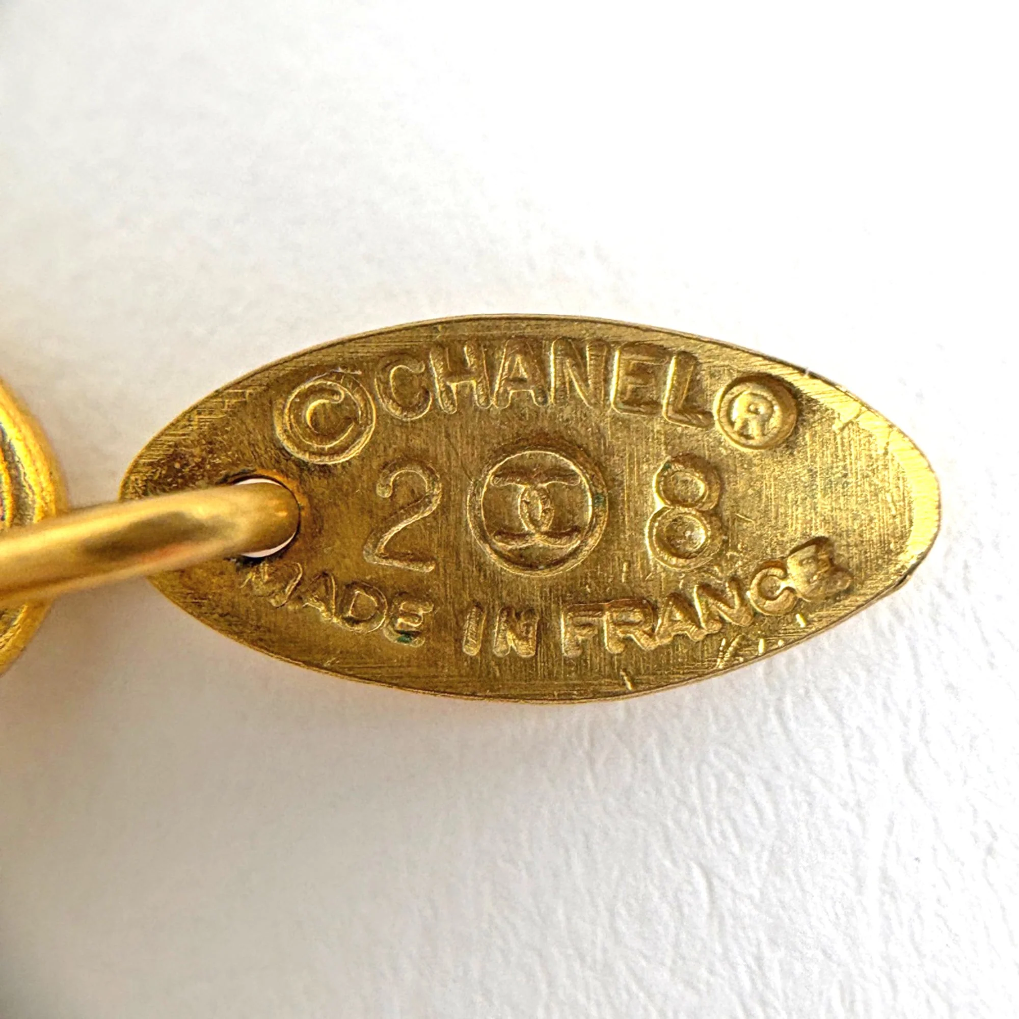 CC Logo Round Chain Pendant Necklace Metal - Image 5