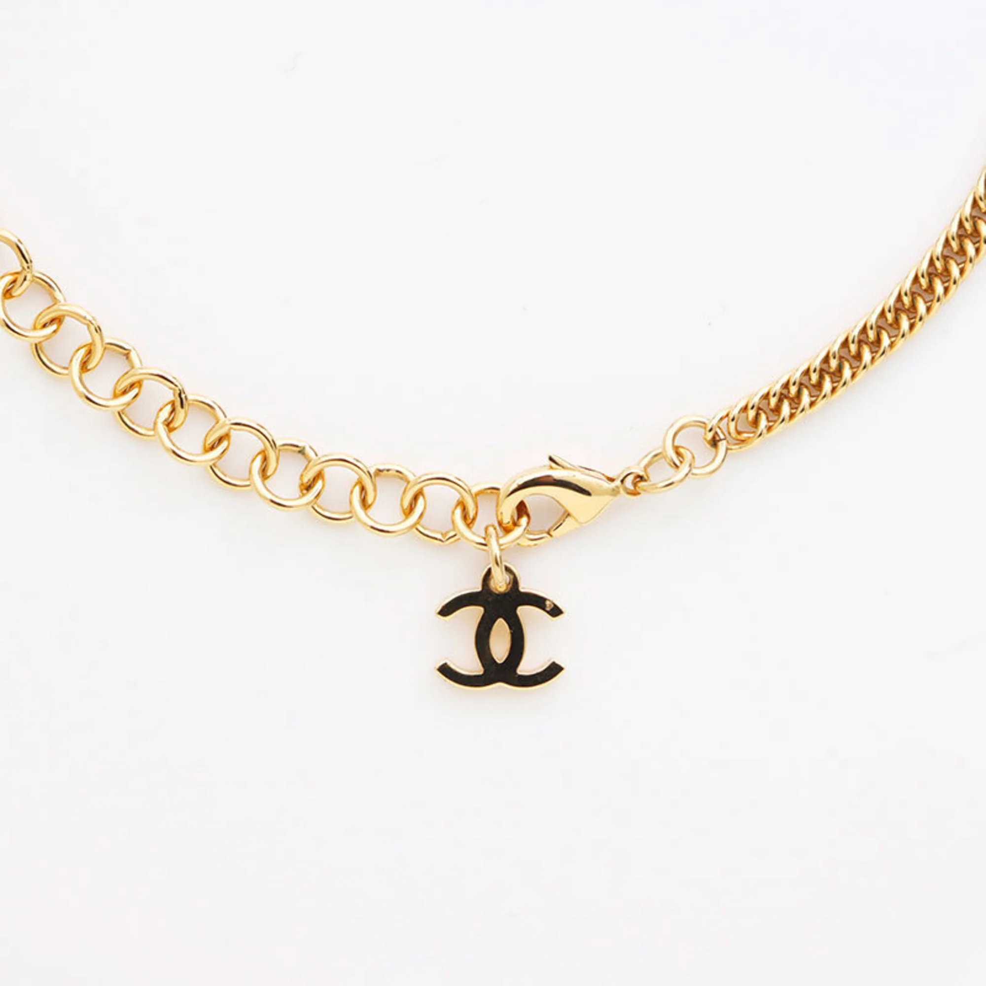 CC Logo Star Pendant Necklace Gold-Tone Metal - Image 6