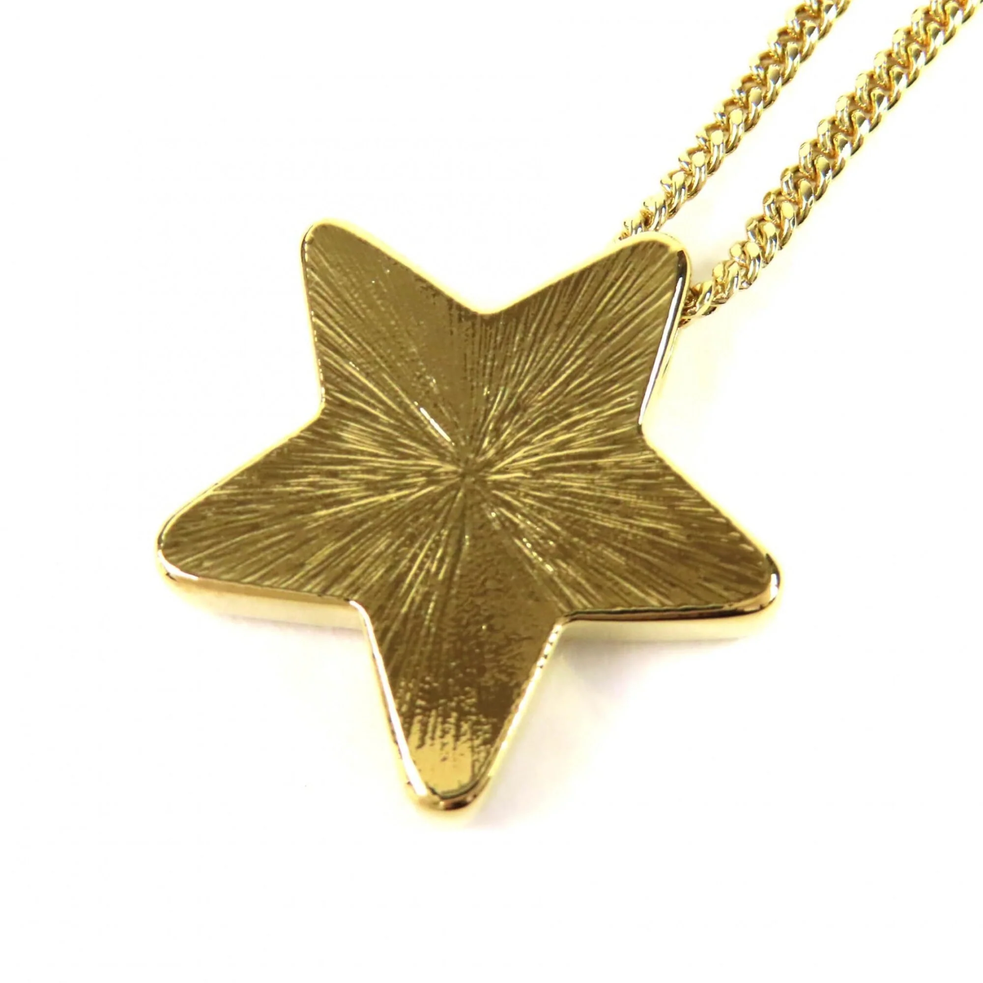 CC Logo Star Pendant Necklace Gold-Tone Metal - Image 6