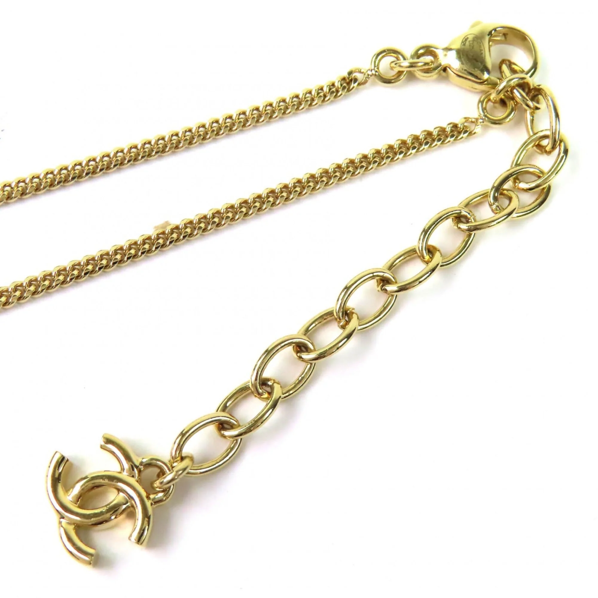 CC Logo Star Pendant Necklace Gold-Tone Metal - Image 8