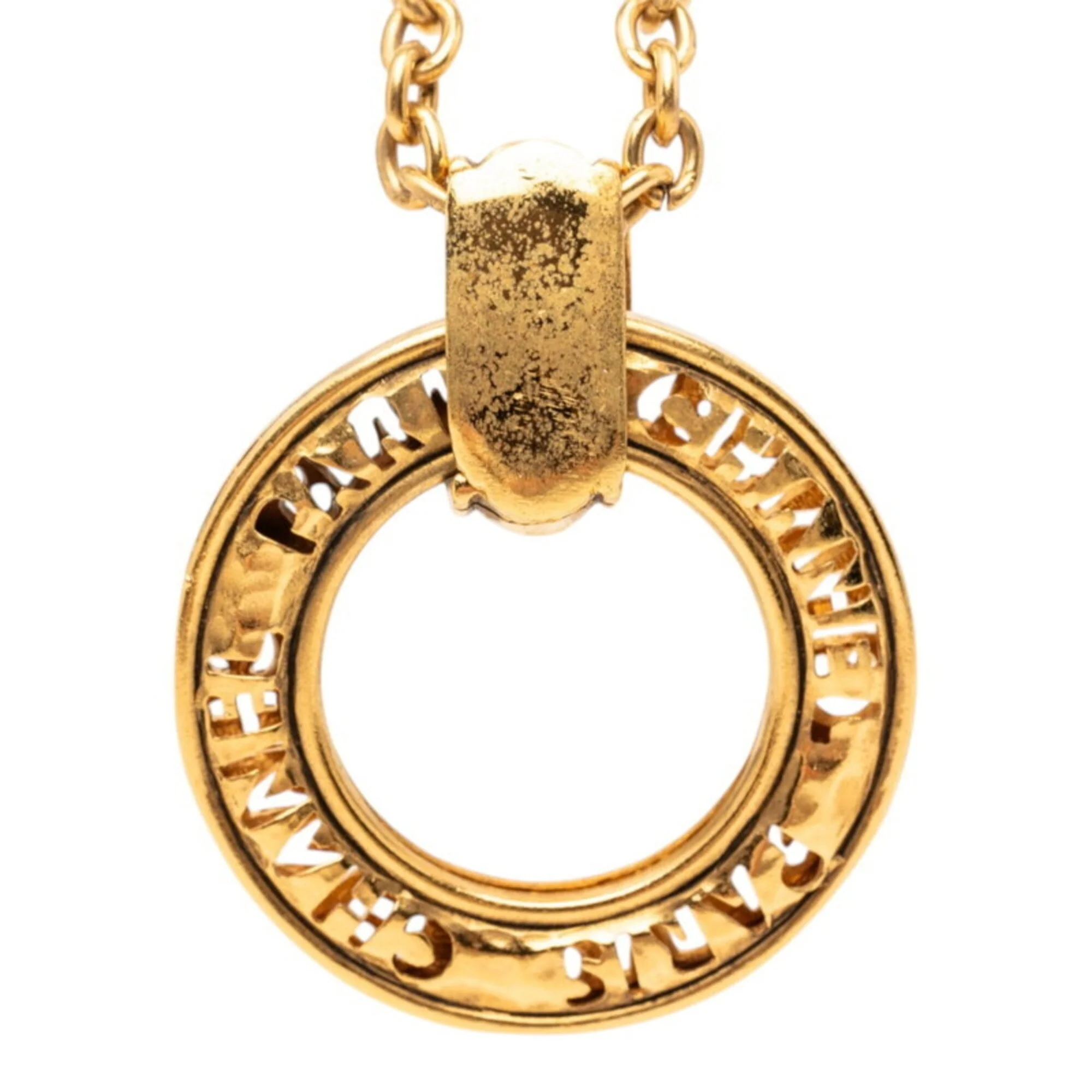 Circle Long Pendant Necklace Metal - Image 2