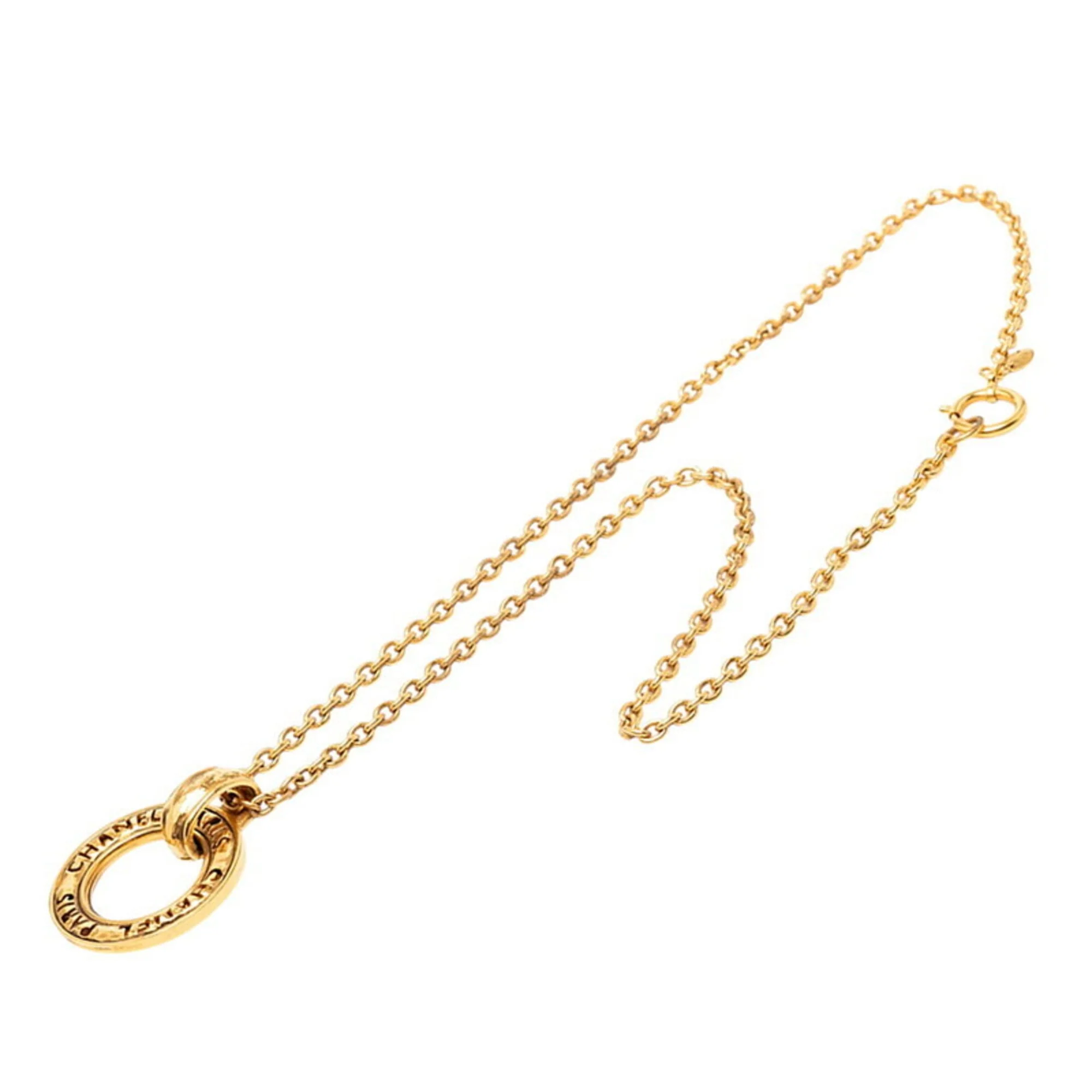Circle Long Pendant Necklace Metal - Image 3