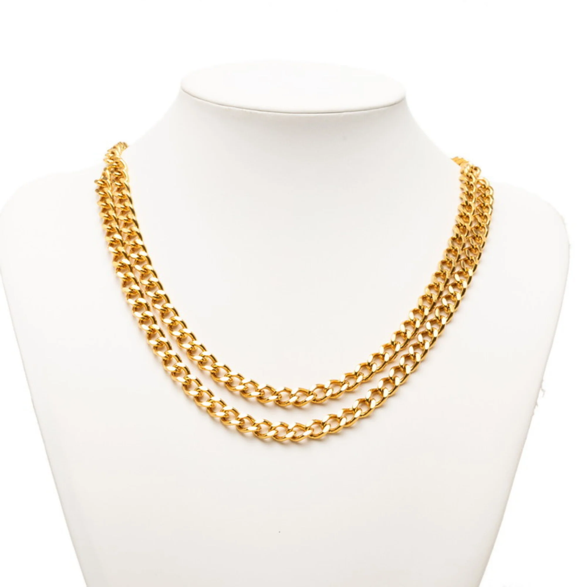 Double Chain Pendant Necklace Metal - Image 5