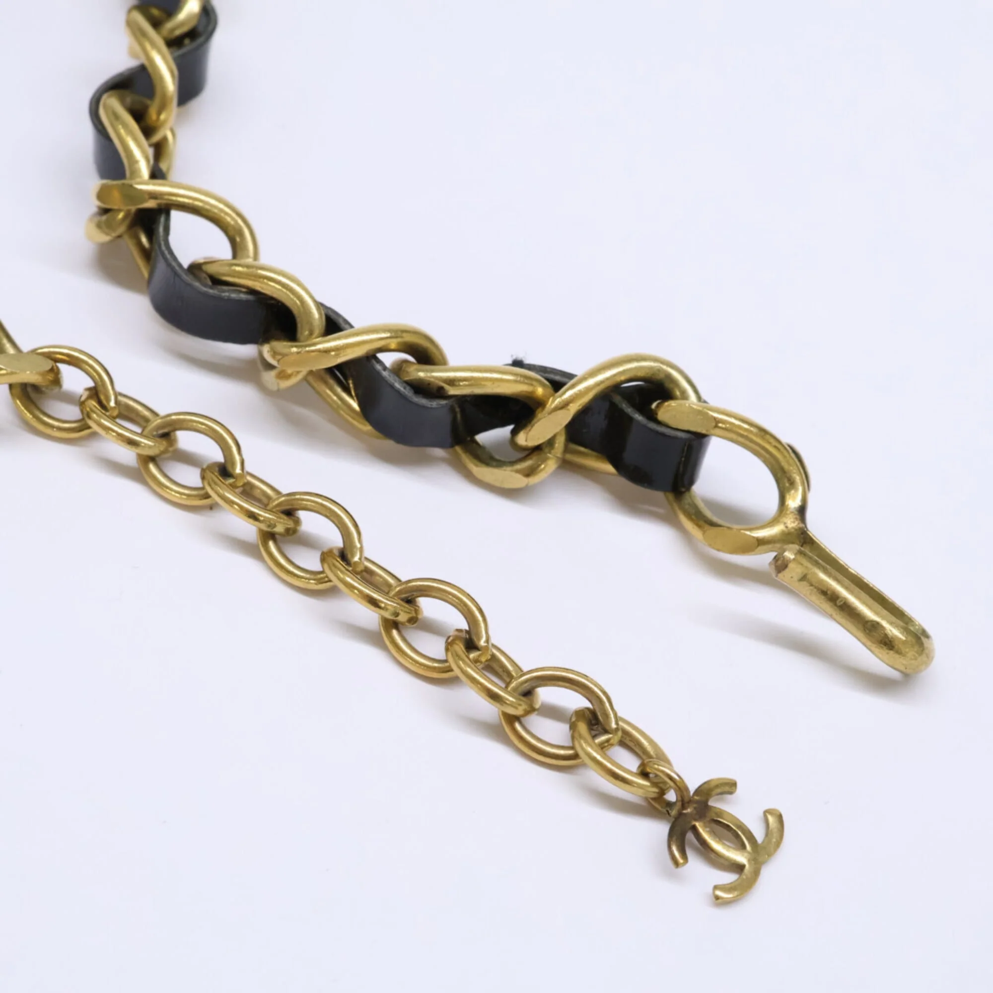 Necklace Metal Black Patent Tape - Image 7