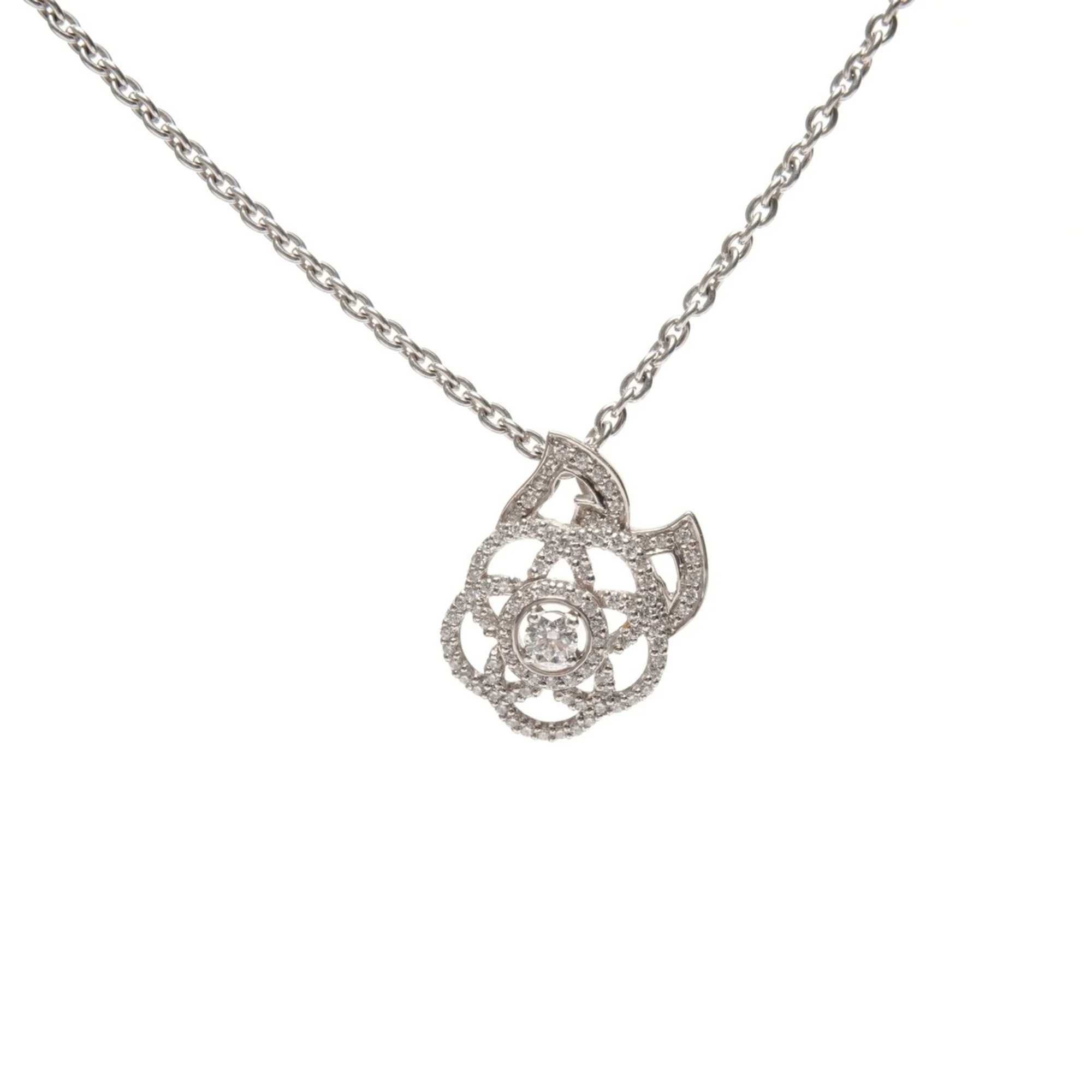 Pendant Necklace 18K White Gold with Diamond