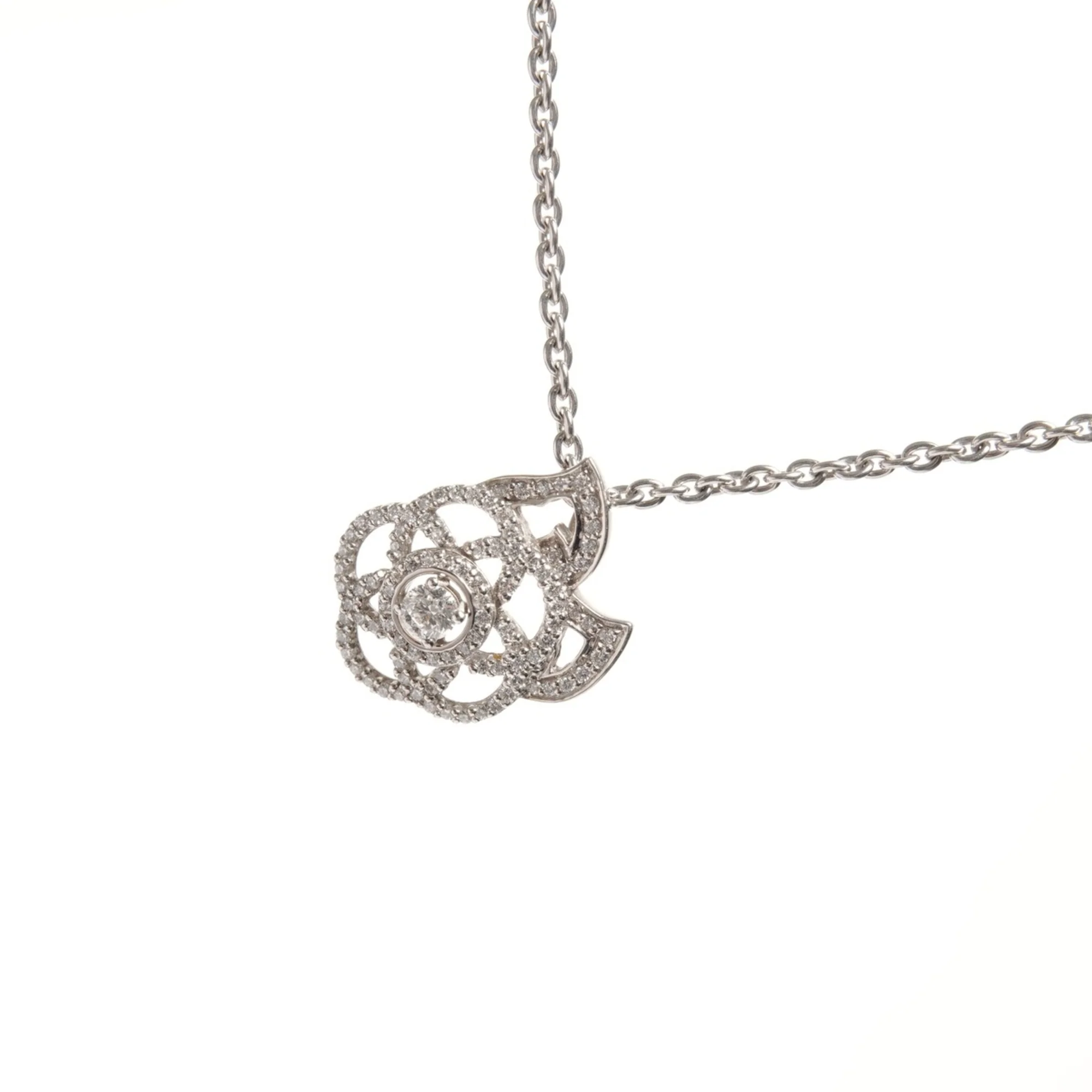 Pendant Necklace 18K White Gold with Diamond - Image 3