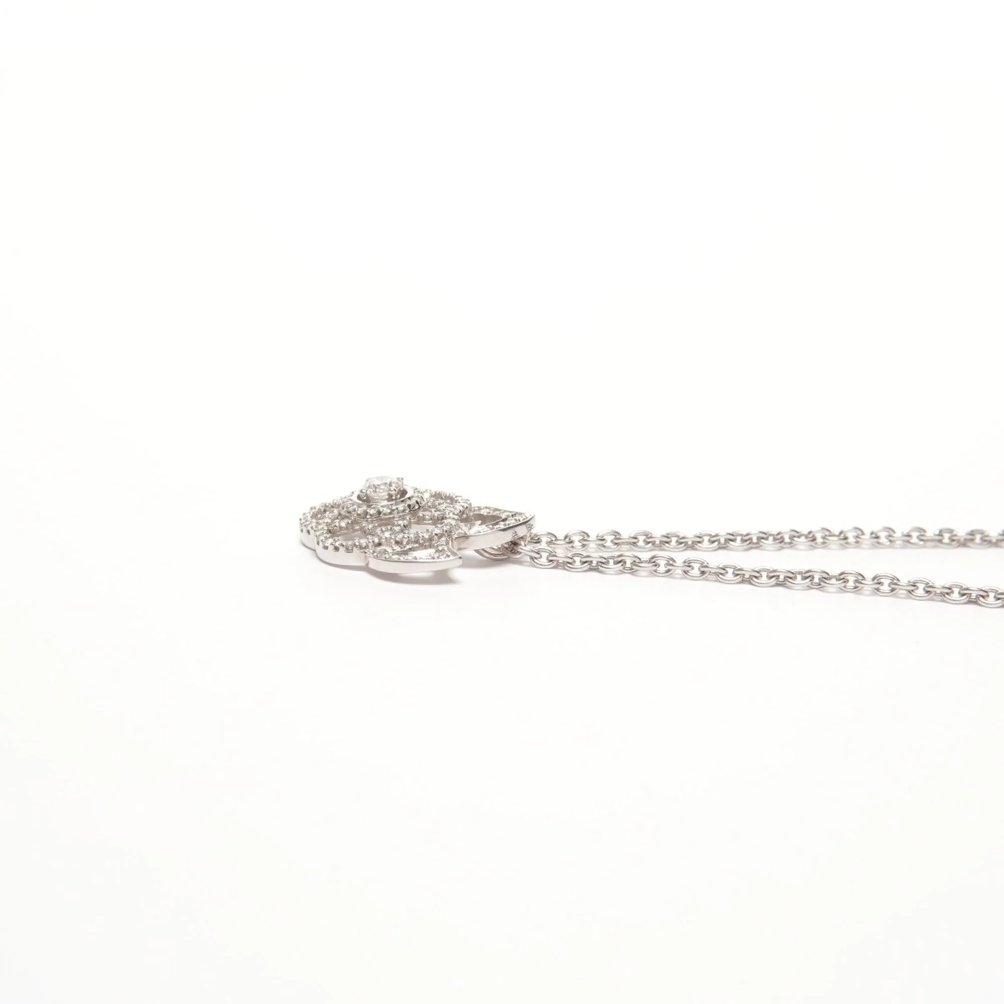 Pendant Necklace 18K White Gold with Diamond - Image 4