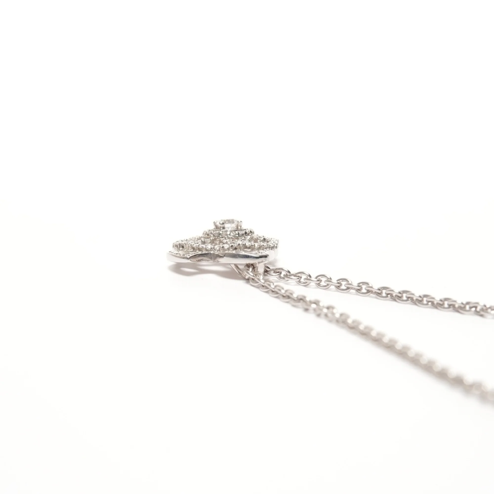 Pendant Necklace 18K White Gold with Diamond - Image 5