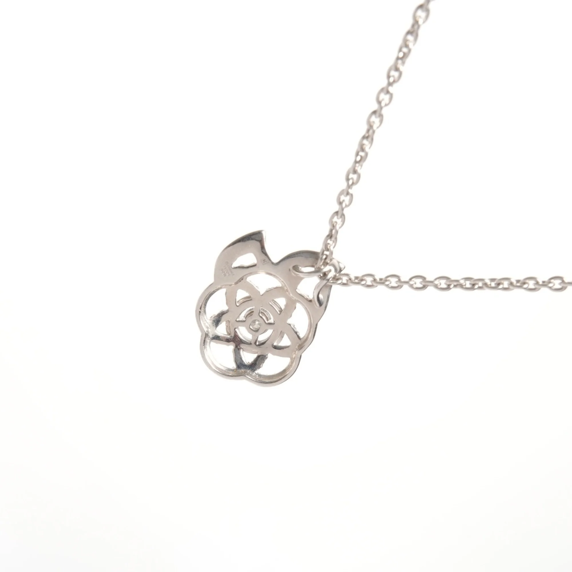 Pendant Necklace 18K White Gold with Diamond - Image 8