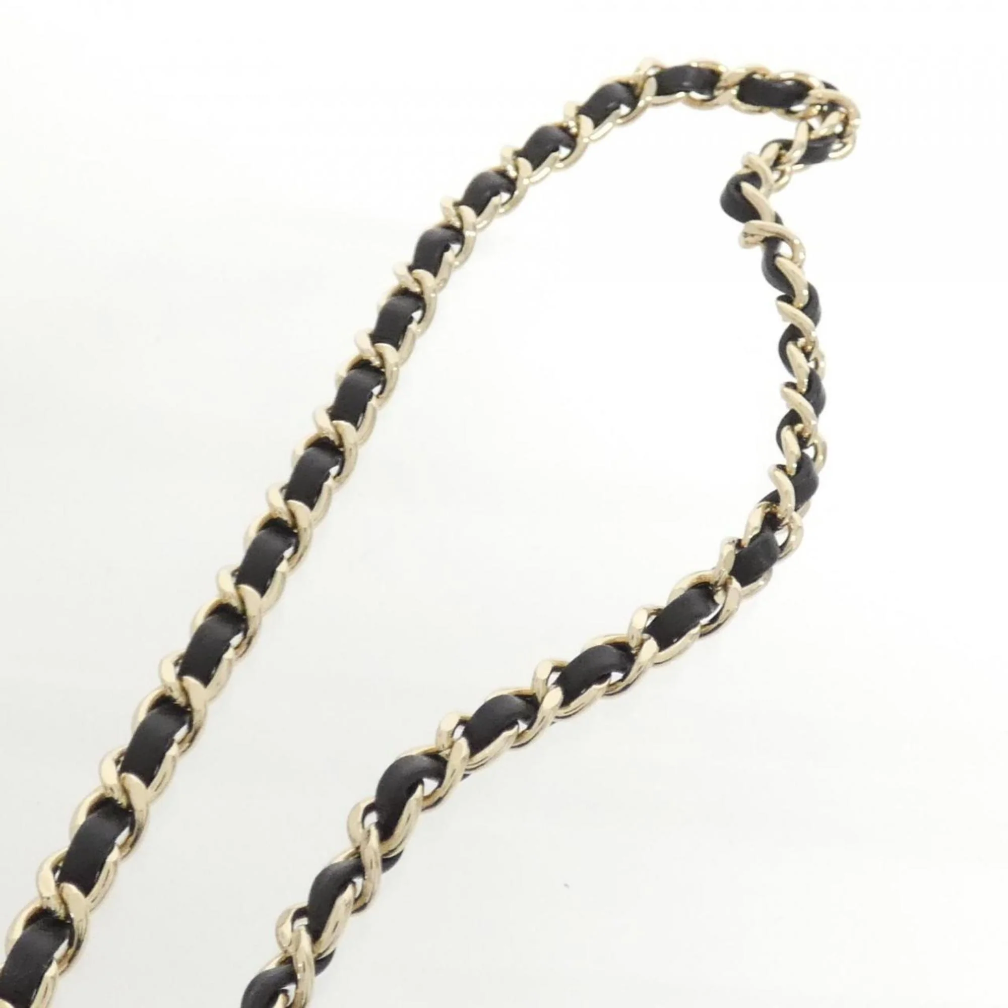 Pendant Necklace Leather Black and Gold - Image 7