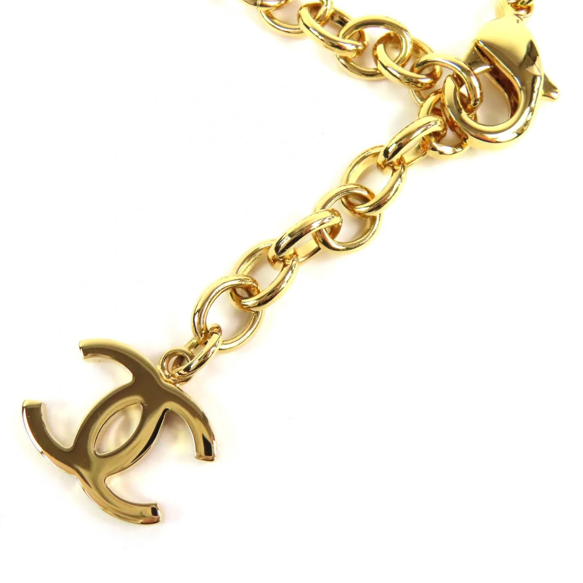 Pendant Necklace Metal Black and Gold Faux Pearl - Image 6
