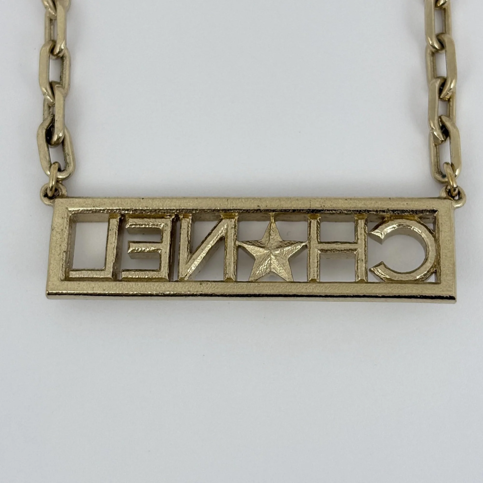 Pendant Necklace Rhinestone Gold - Image 2