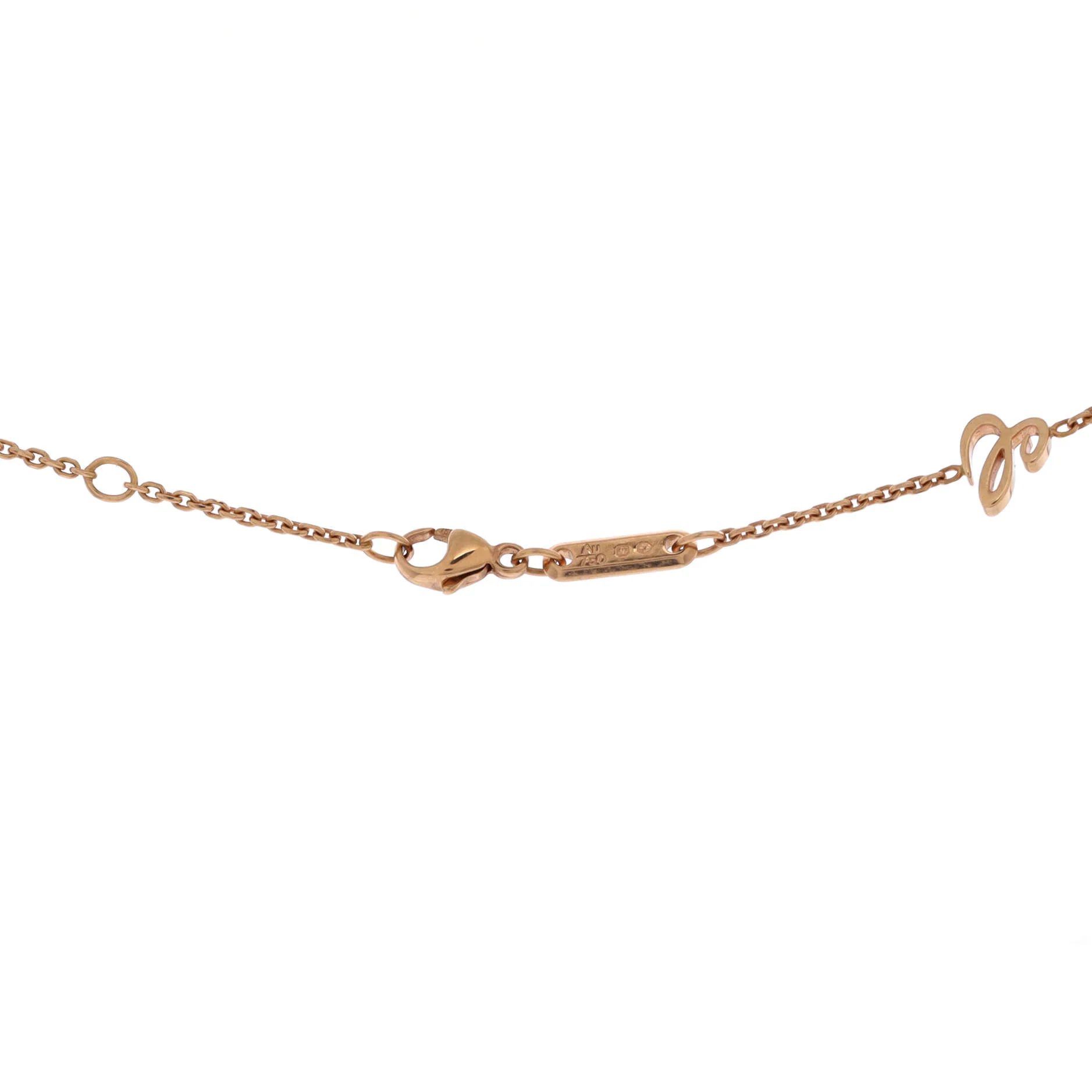 Happy Diamonds Round Pendant Necklace 18K Rose Gold with Diamonds and 1 Floating Diamonds - Image 3