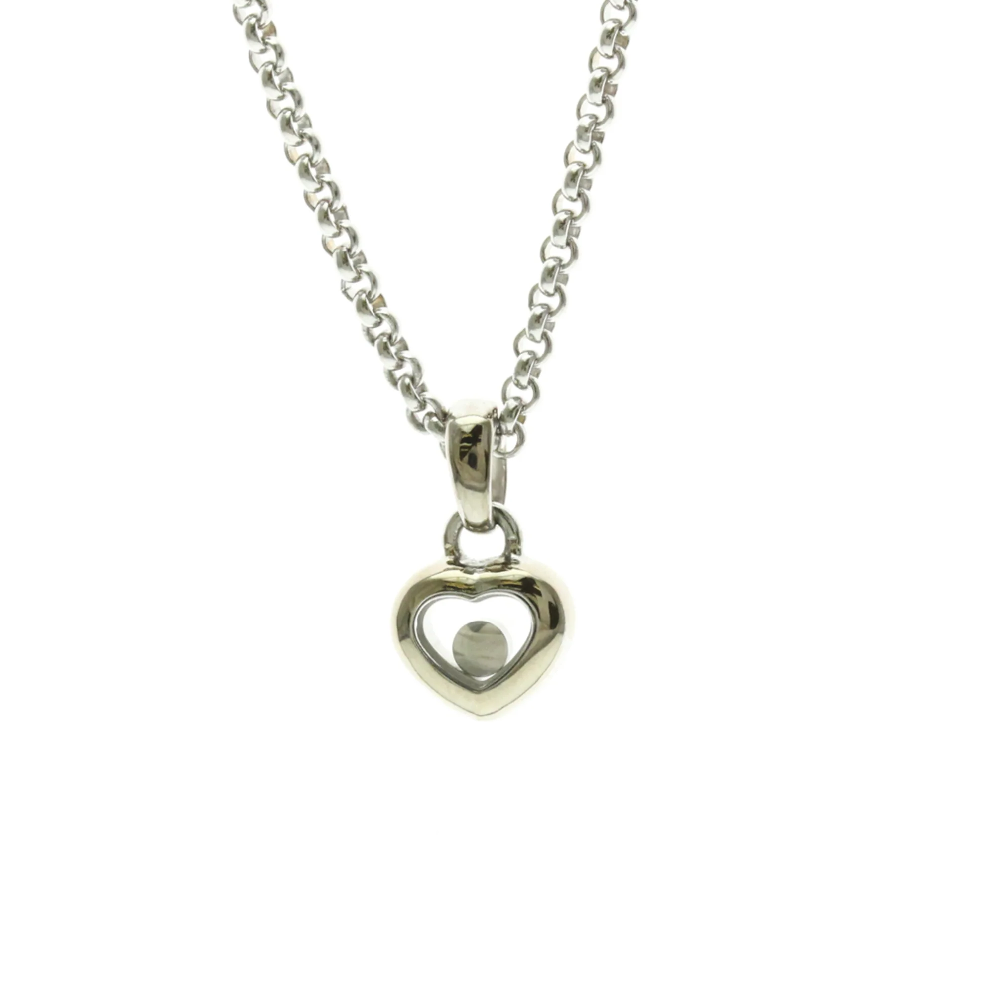 Happy Pendant Necklace 18K White Gold with Diamond - Image 2